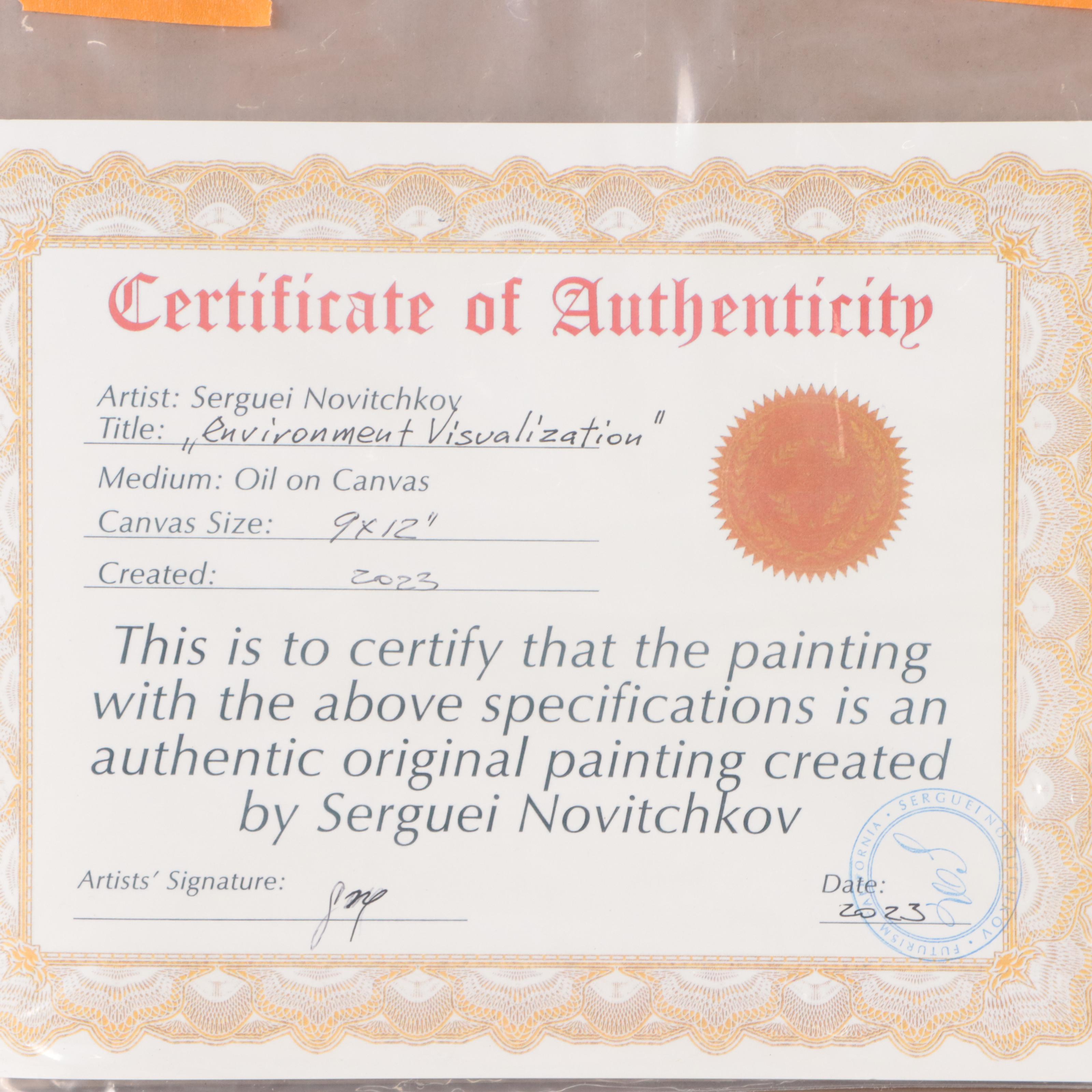 Serguei Novitchkov Figural Oil Painting "Environment Visualization," 2023