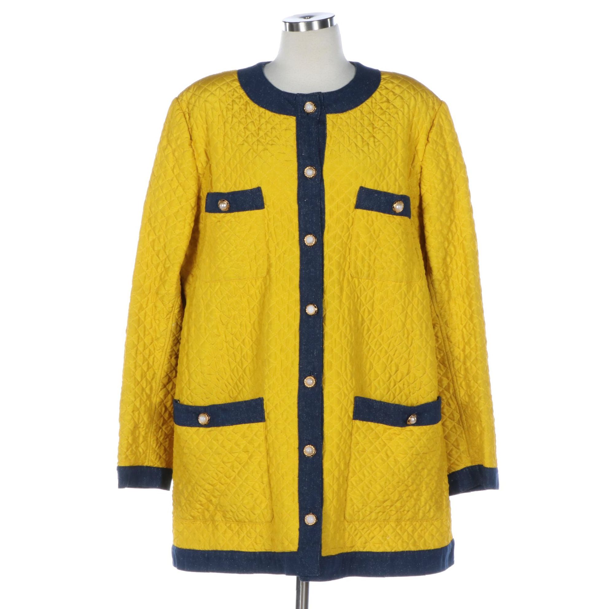 Chanel Créations Double Face Quilted Textile Jacket, 1970s