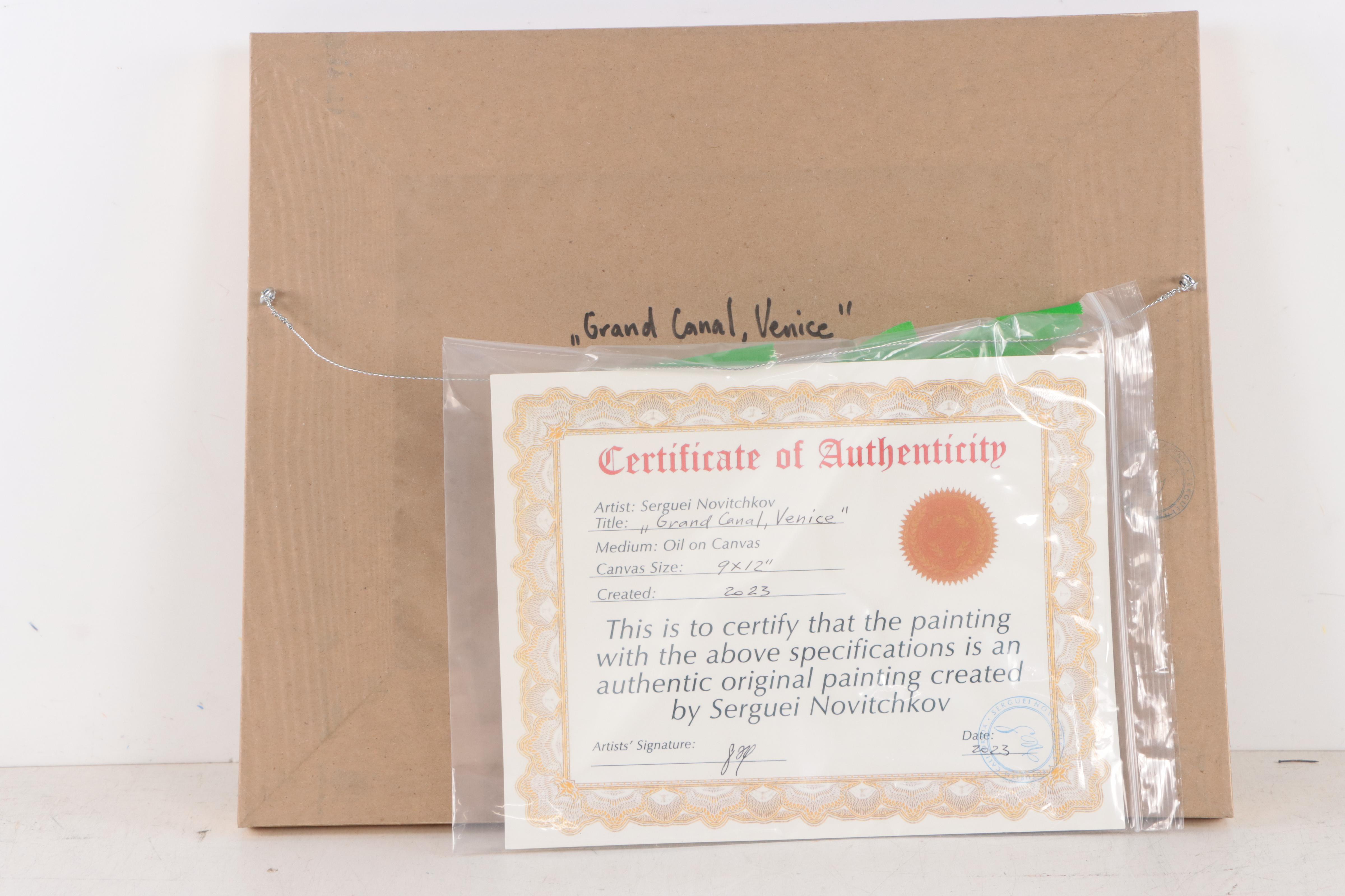 Serguei Novitchkov  Oil Painting "Grand Canal, Venice," 2023