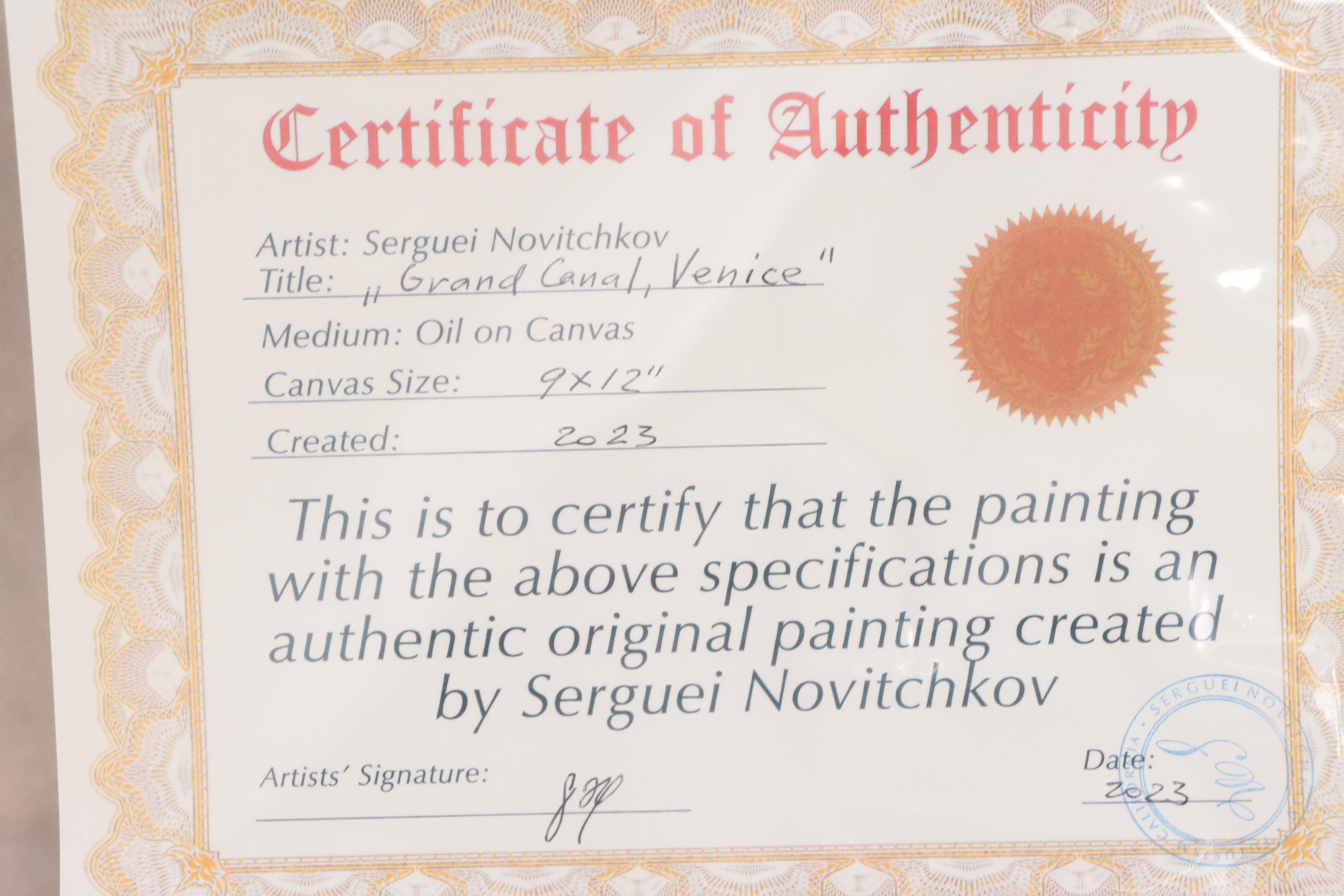 Serguei Novitchkov  Oil Painting "Grand Canal, Venice," 2023