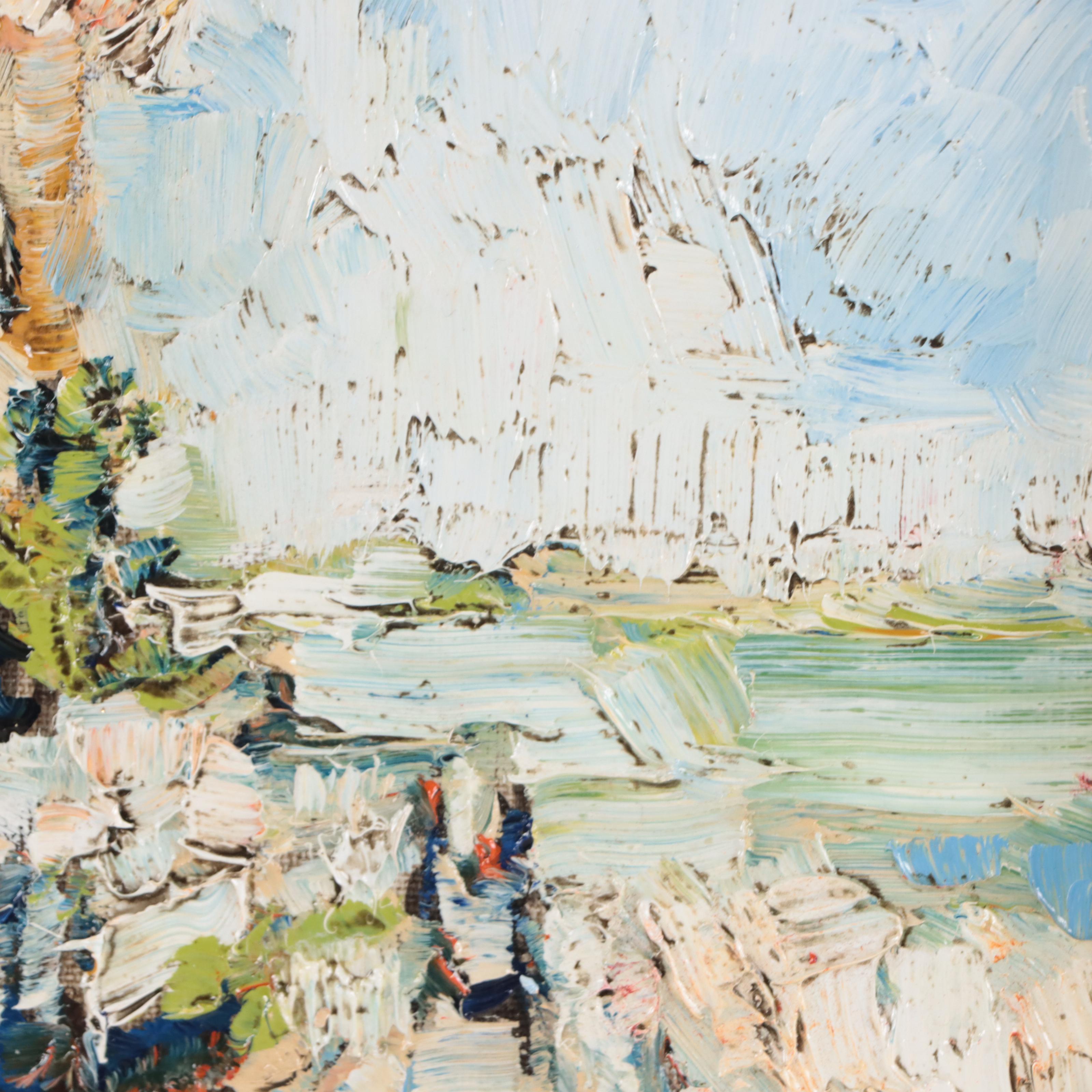 Serguei Novitchkov Street Scene Oil Painting "Genoa, Italy," 2023