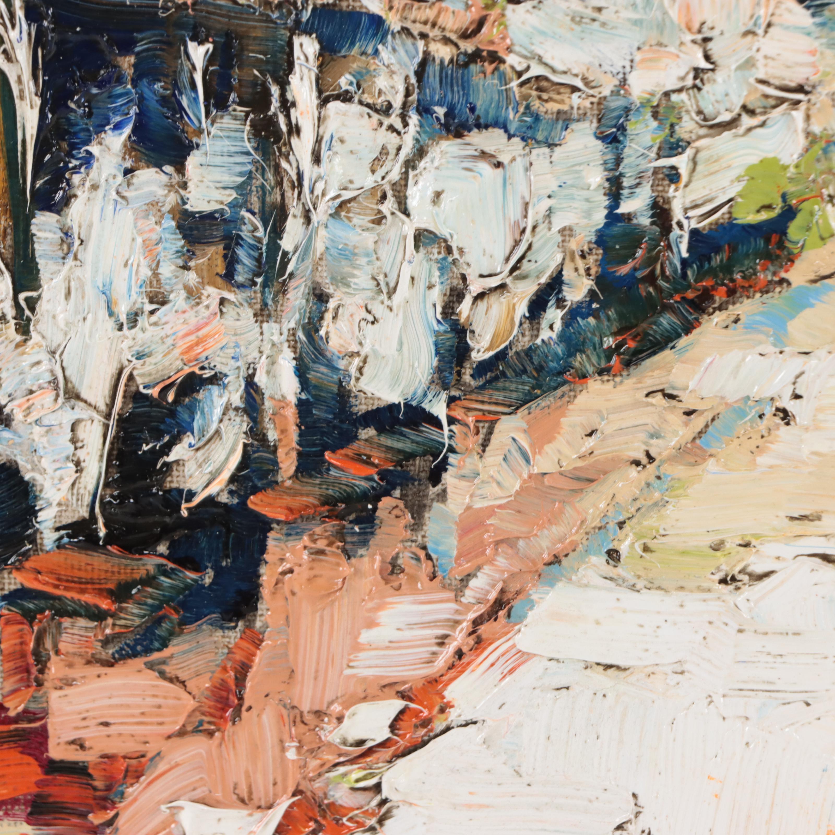 Serguei Novitchkov Street Scene Oil Painting "Genoa, Italy," 2023