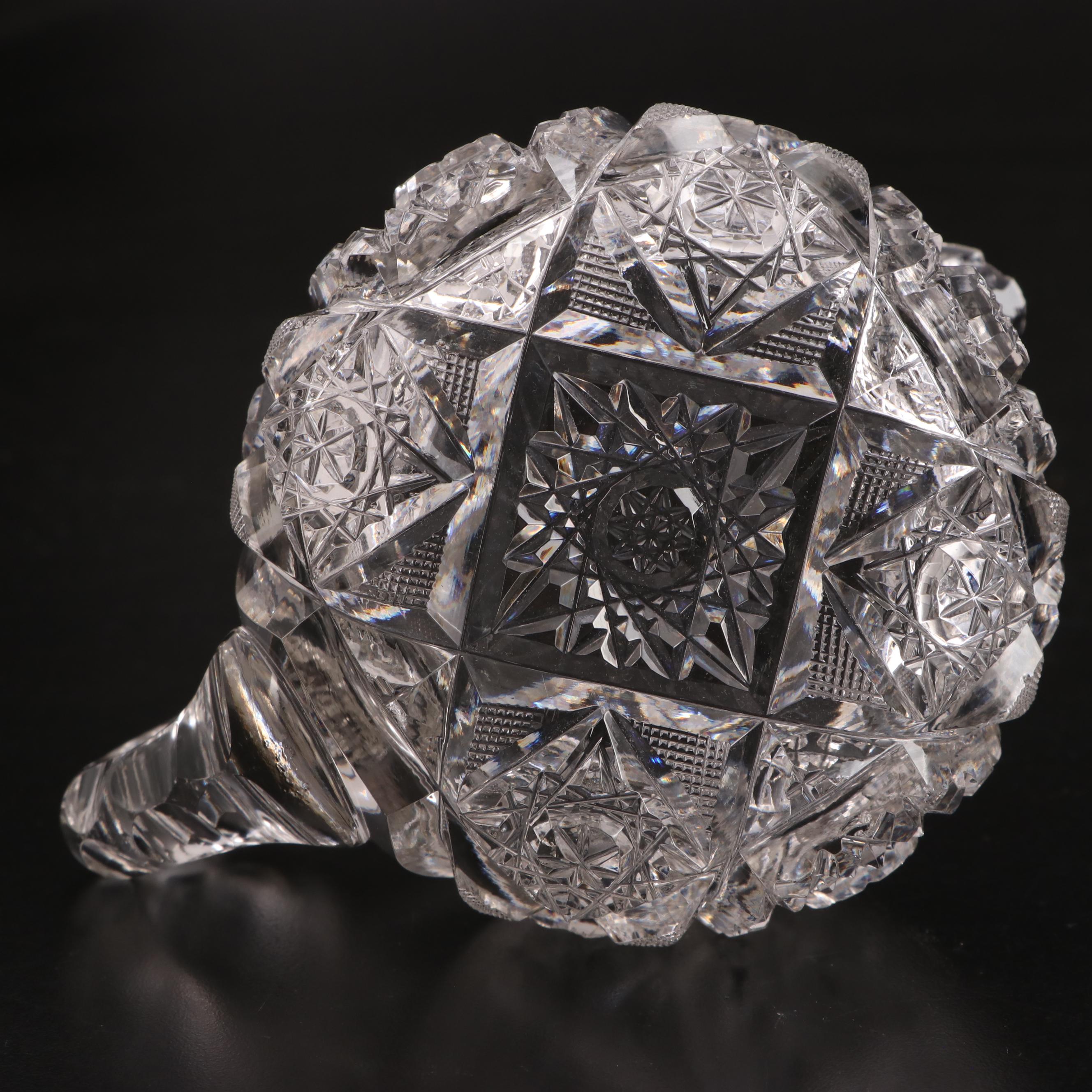 Brilliant Cut Glass Bowls, Dishes and Creamer