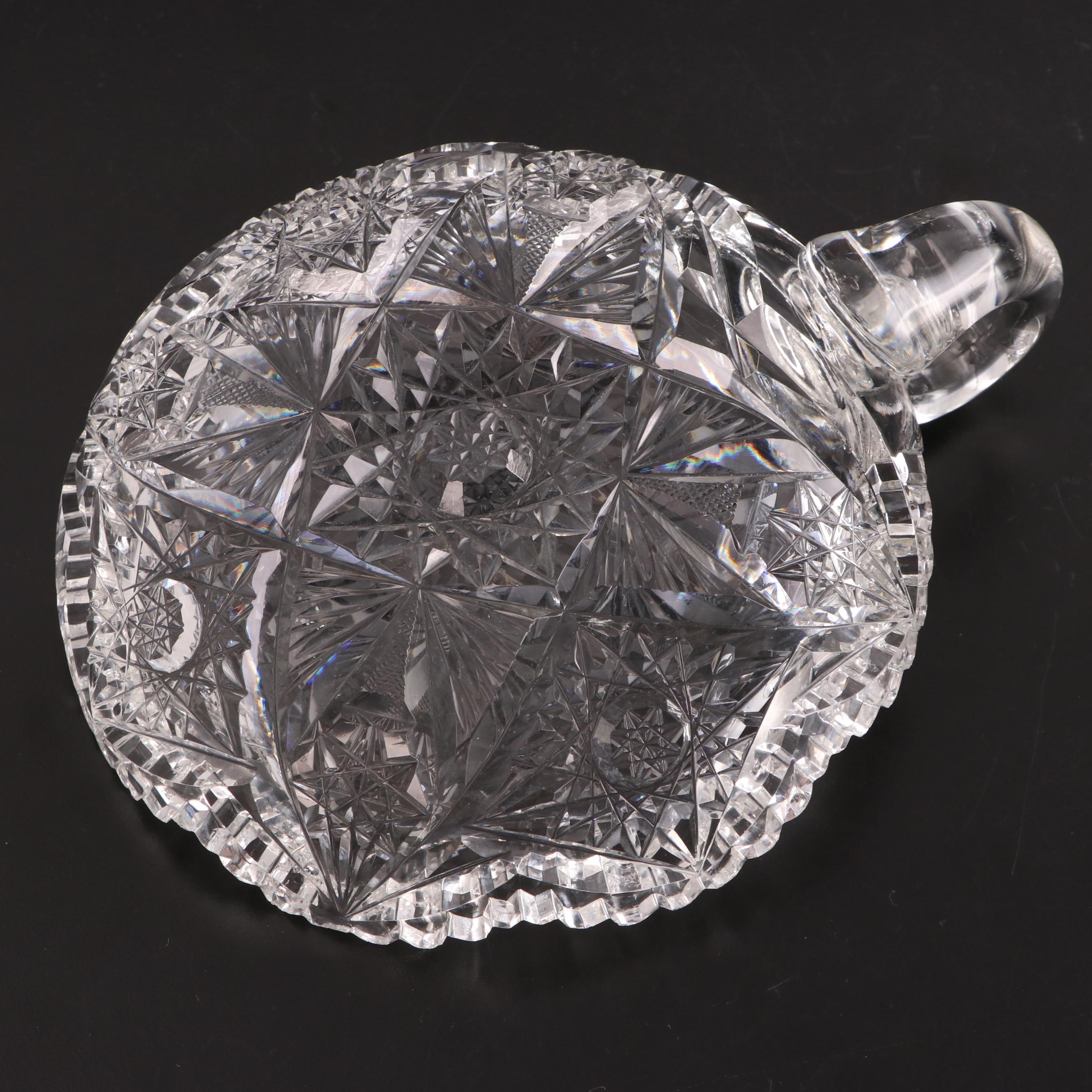 Brilliant Cut Glass Bowls, Dishes and Creamer