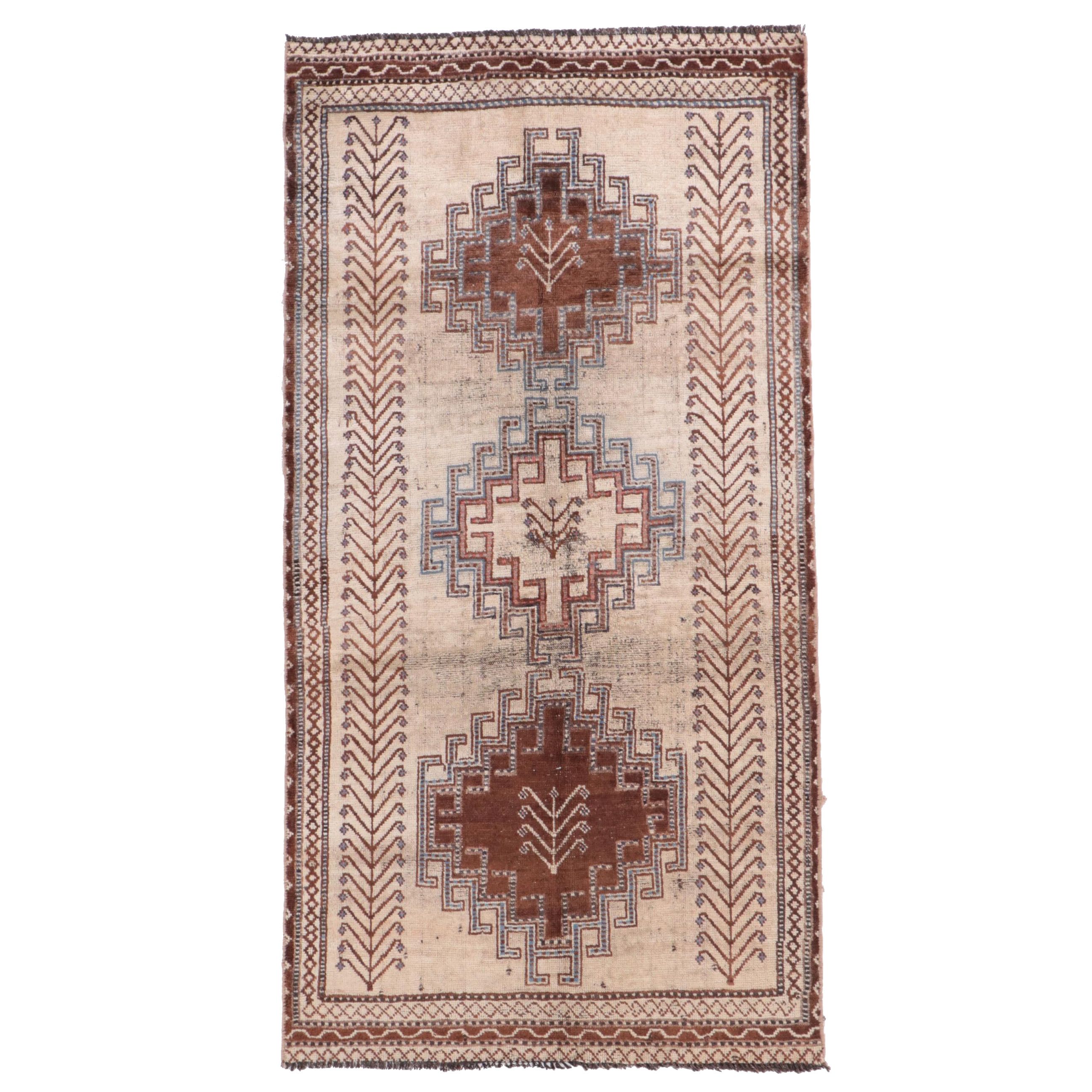 3'6 x 6'11 Hand-Knotted Afghan Tribal Area Rug