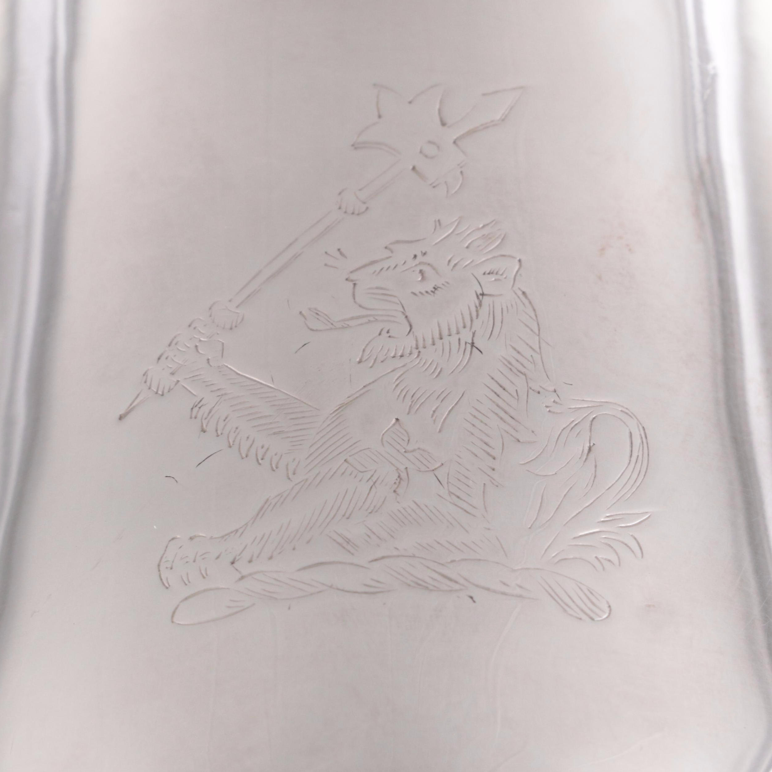 Thomas Whipham Sterling Silver Heraldic Cann, 1793
