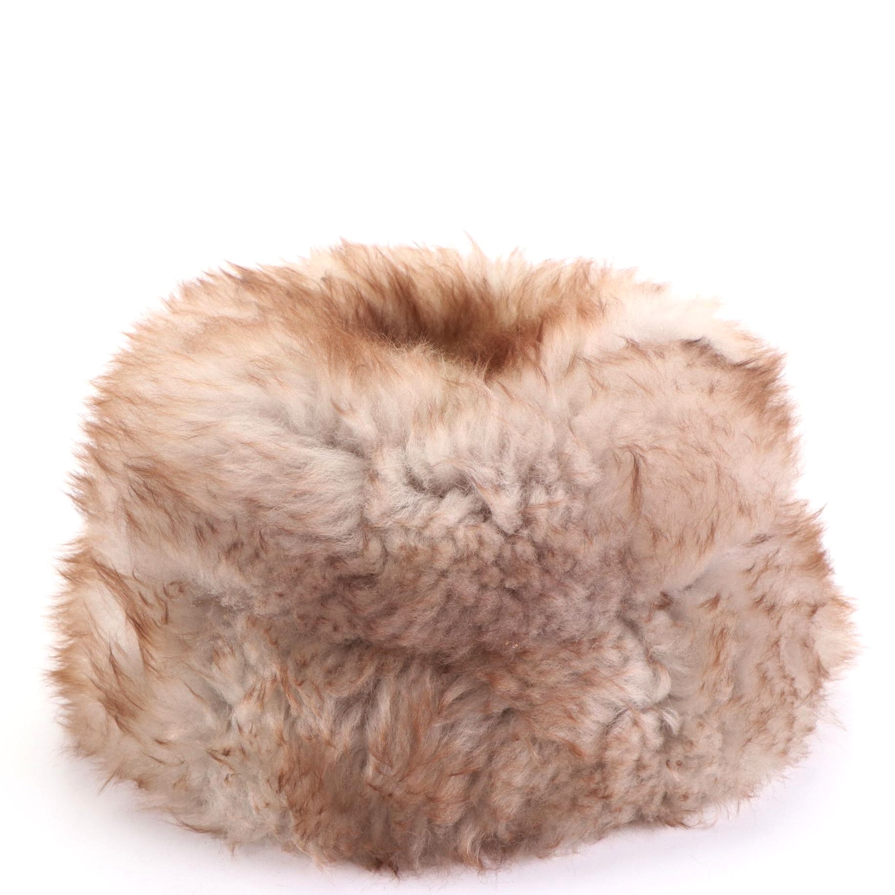 Dyed Shearling Hat