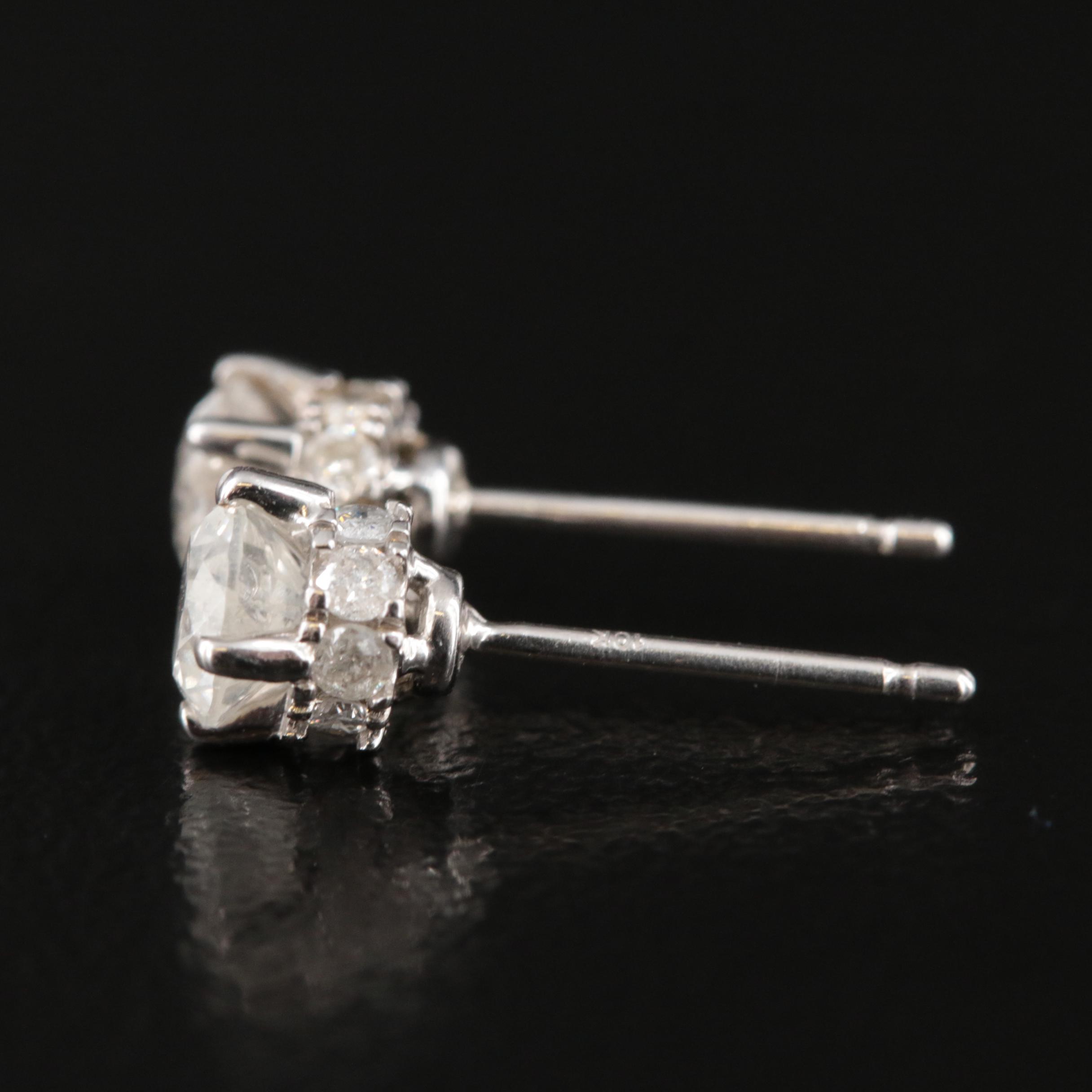 10K 1.00 CTW Diamond Stud Earrings