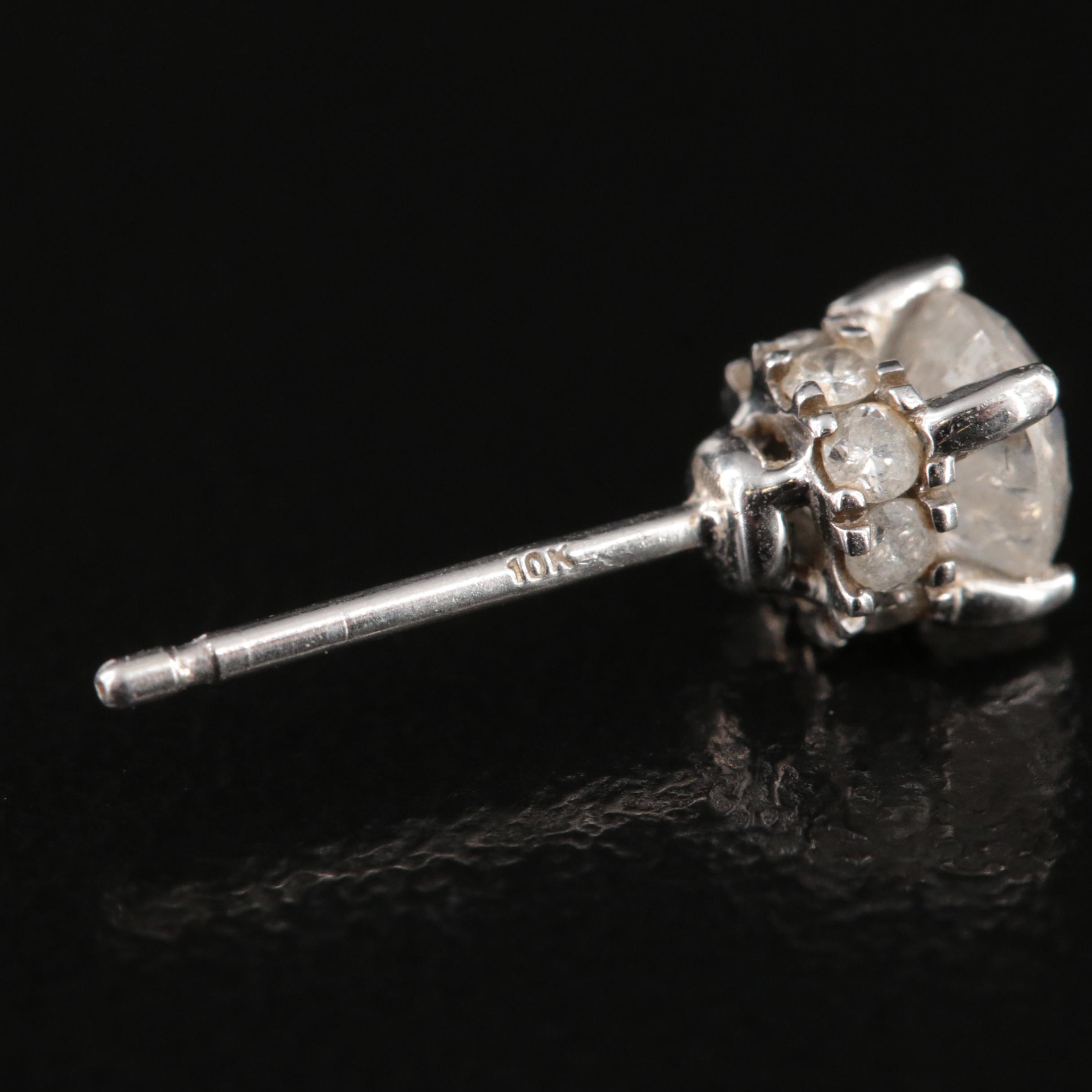 10K 1.00 CTW Diamond Stud Earrings