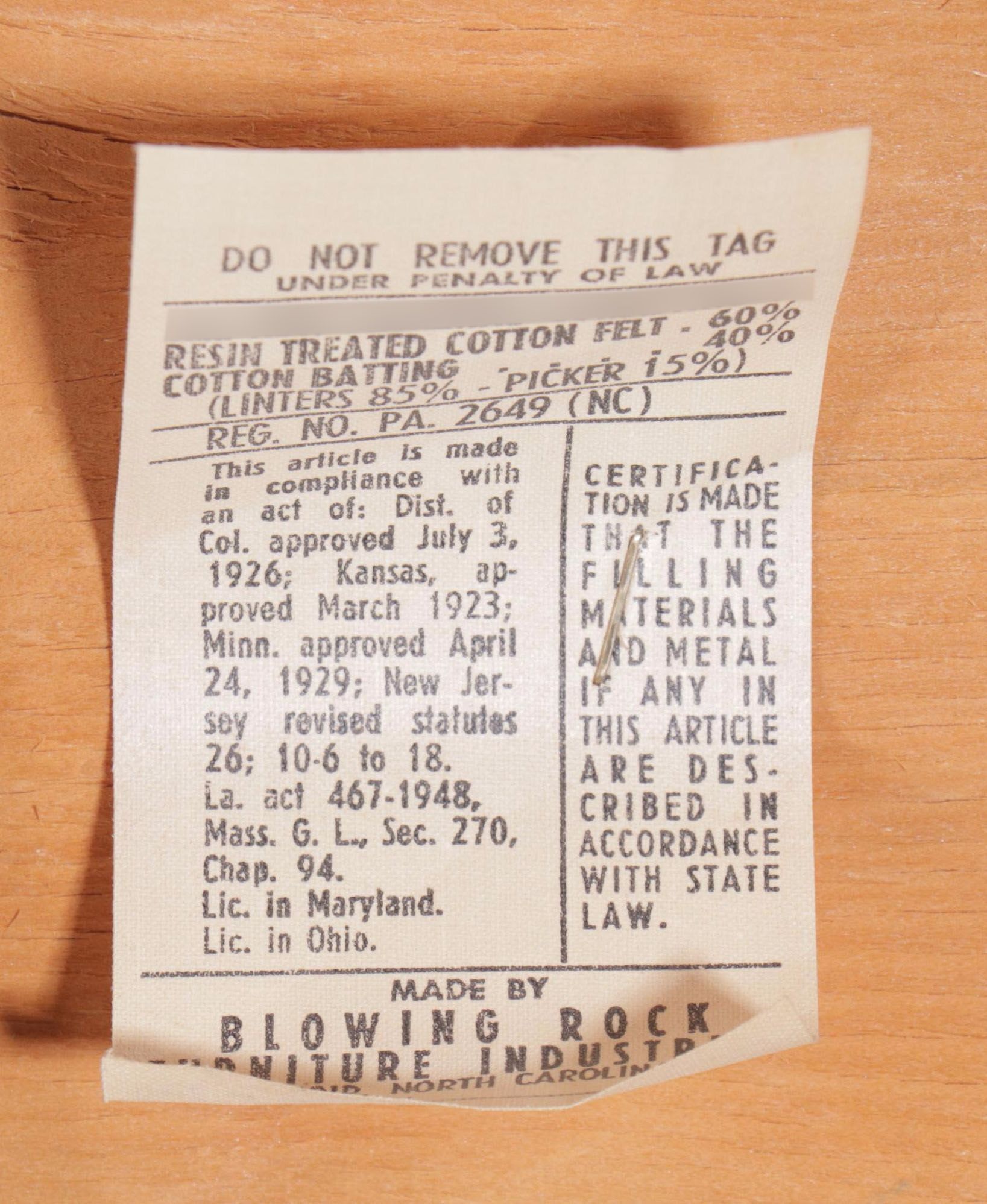 Six-Piece Blowing Rock Furniture Mid Century Modern Walnut Dining Set