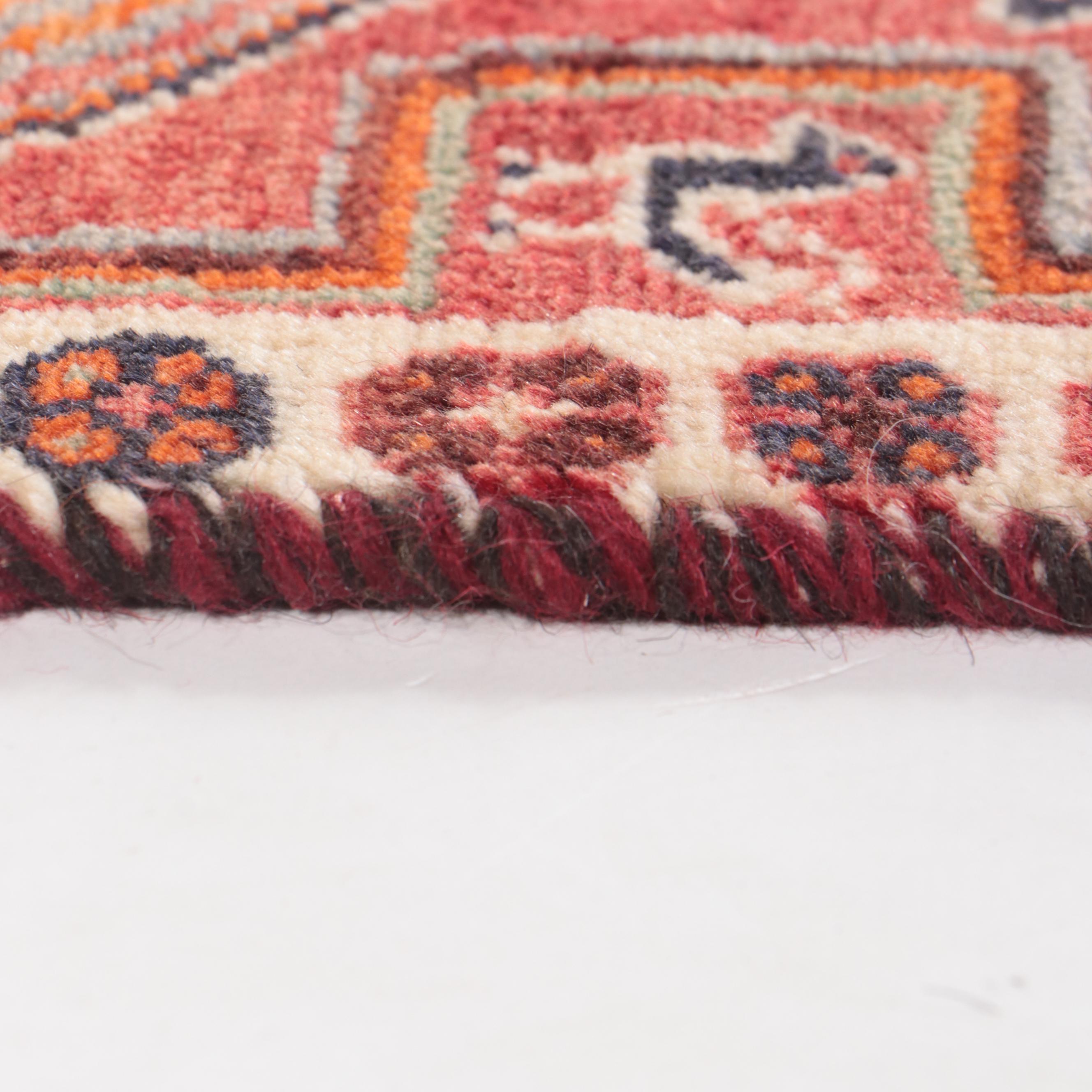 1'10 x 1'10 Hand-Knotted Northwest Persian Pictorial Floor Mat