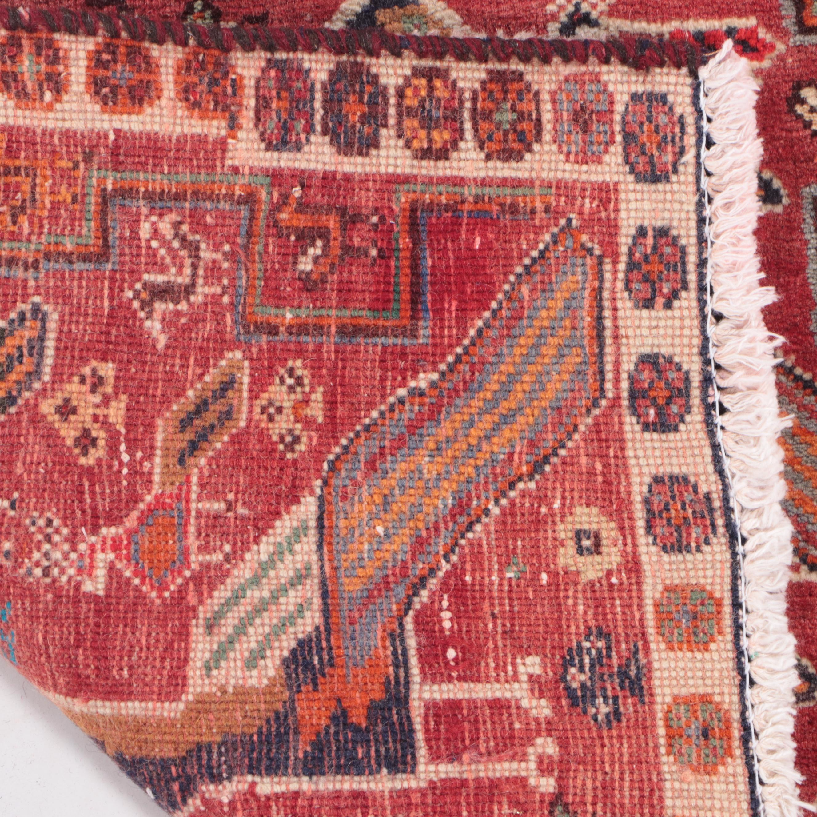 1'10 x 1'10 Hand-Knotted Northwest Persian Pictorial Floor Mat