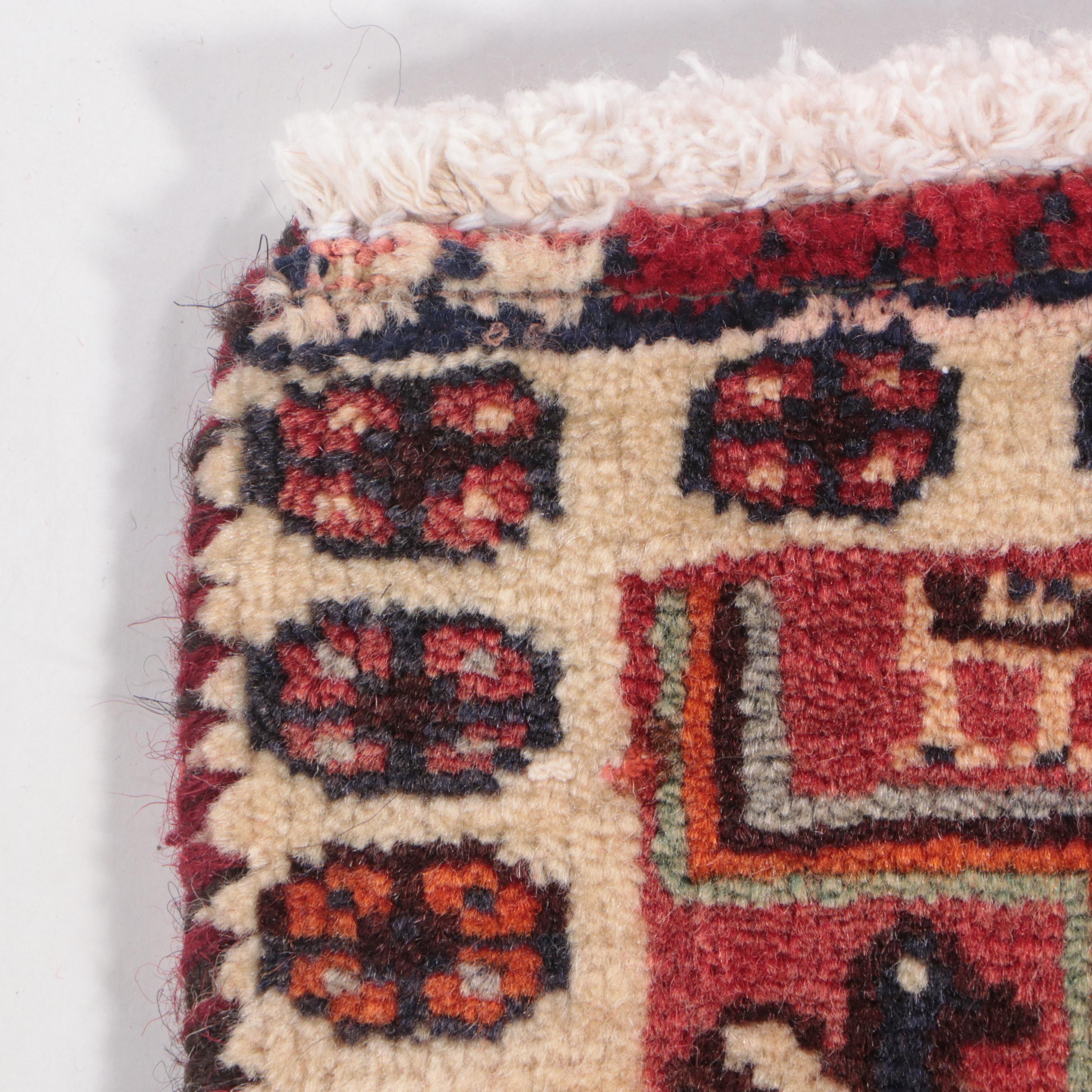 1'10 x 1'10 Hand-Knotted Northwest Persian Pictorial Floor Mat