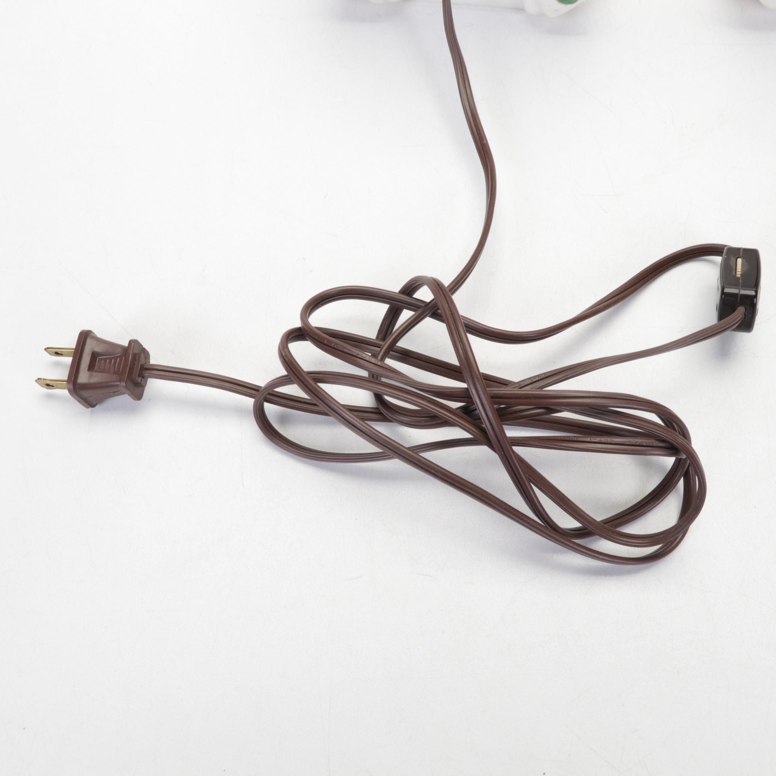 Pair of Ceramic Gilt Decorated Table Lamps