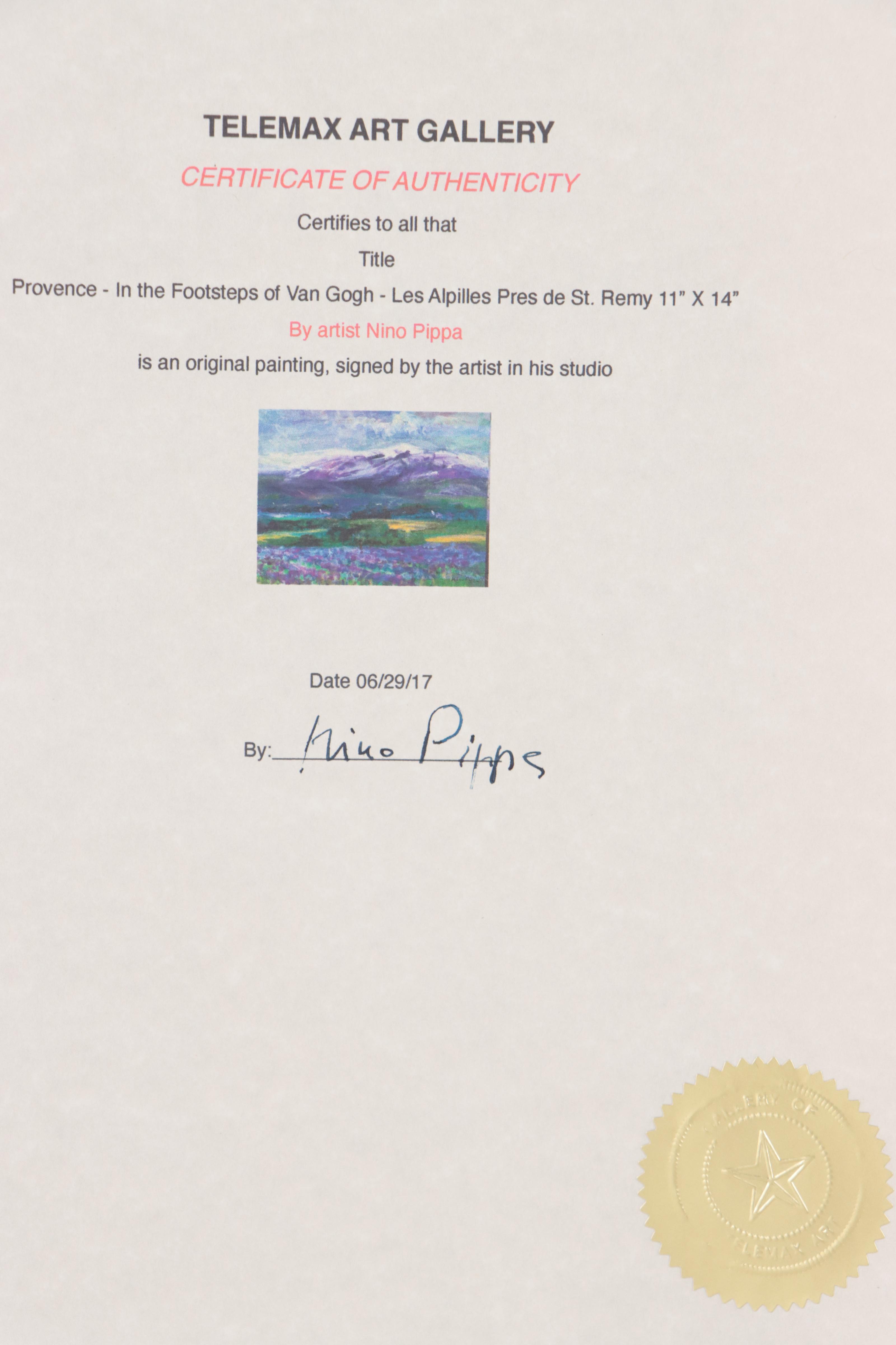 Nino Pippa Oil Painting "Provence - In Van Gogh Footsteps," 2017