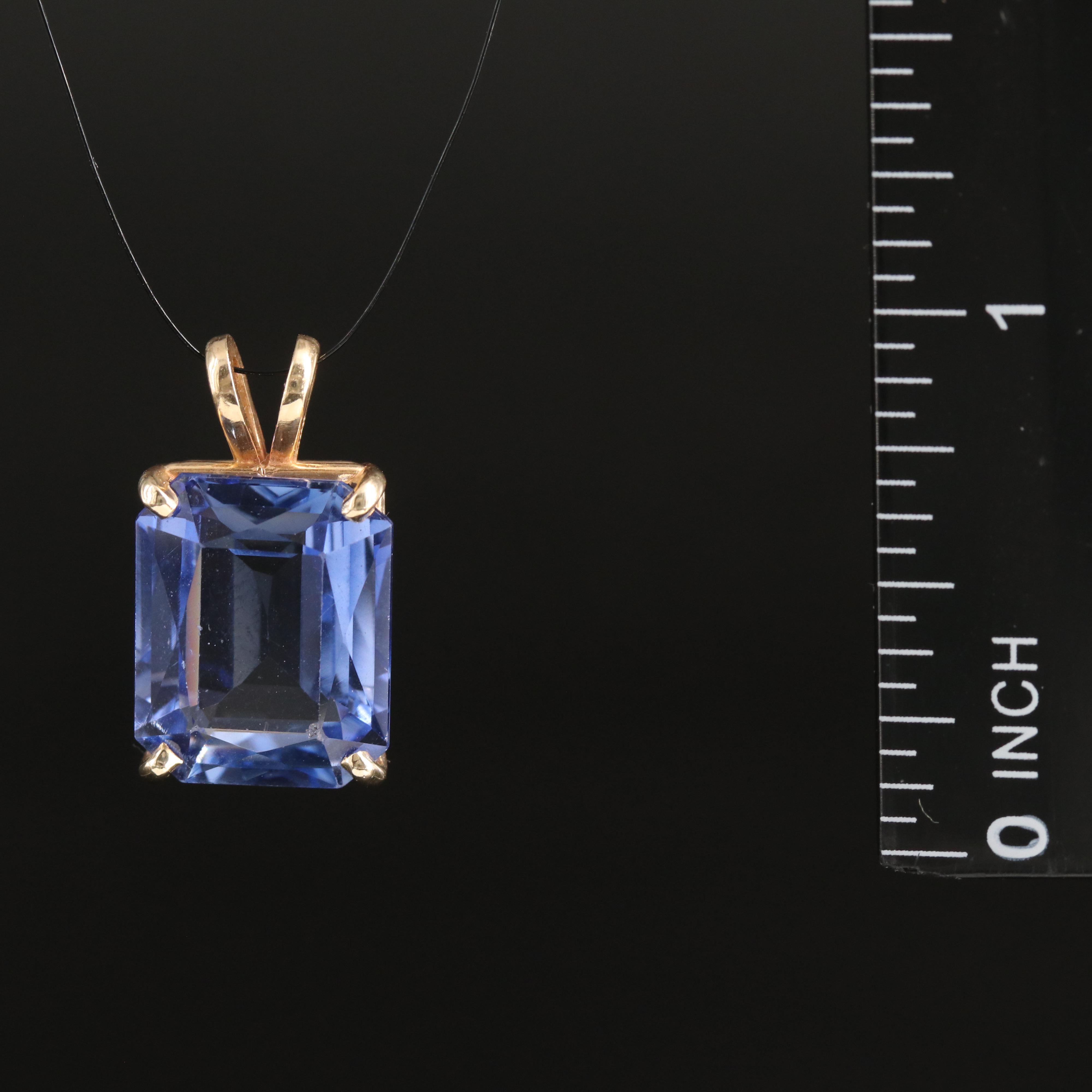 14K Sapphire Pendant