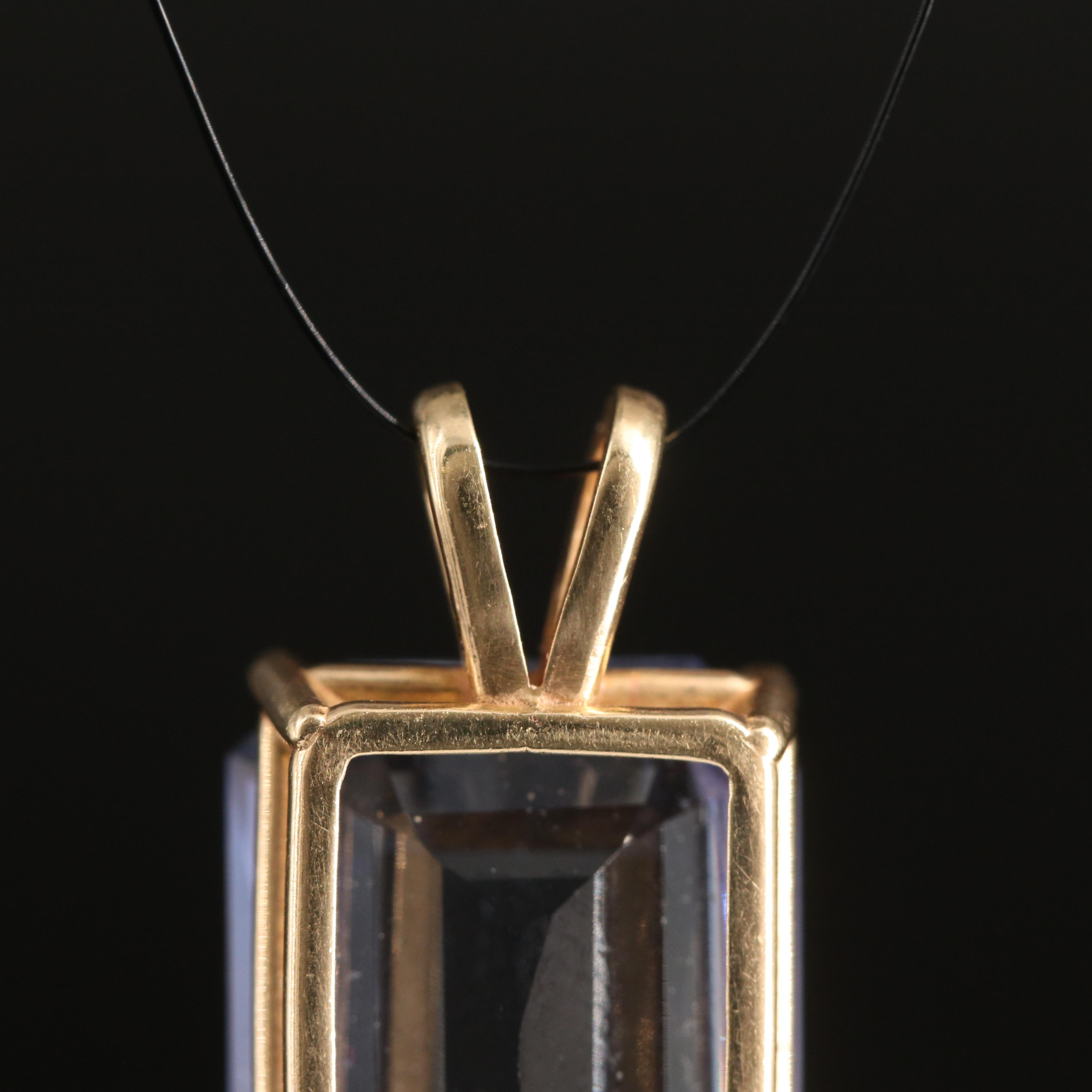 14K Sapphire Pendant