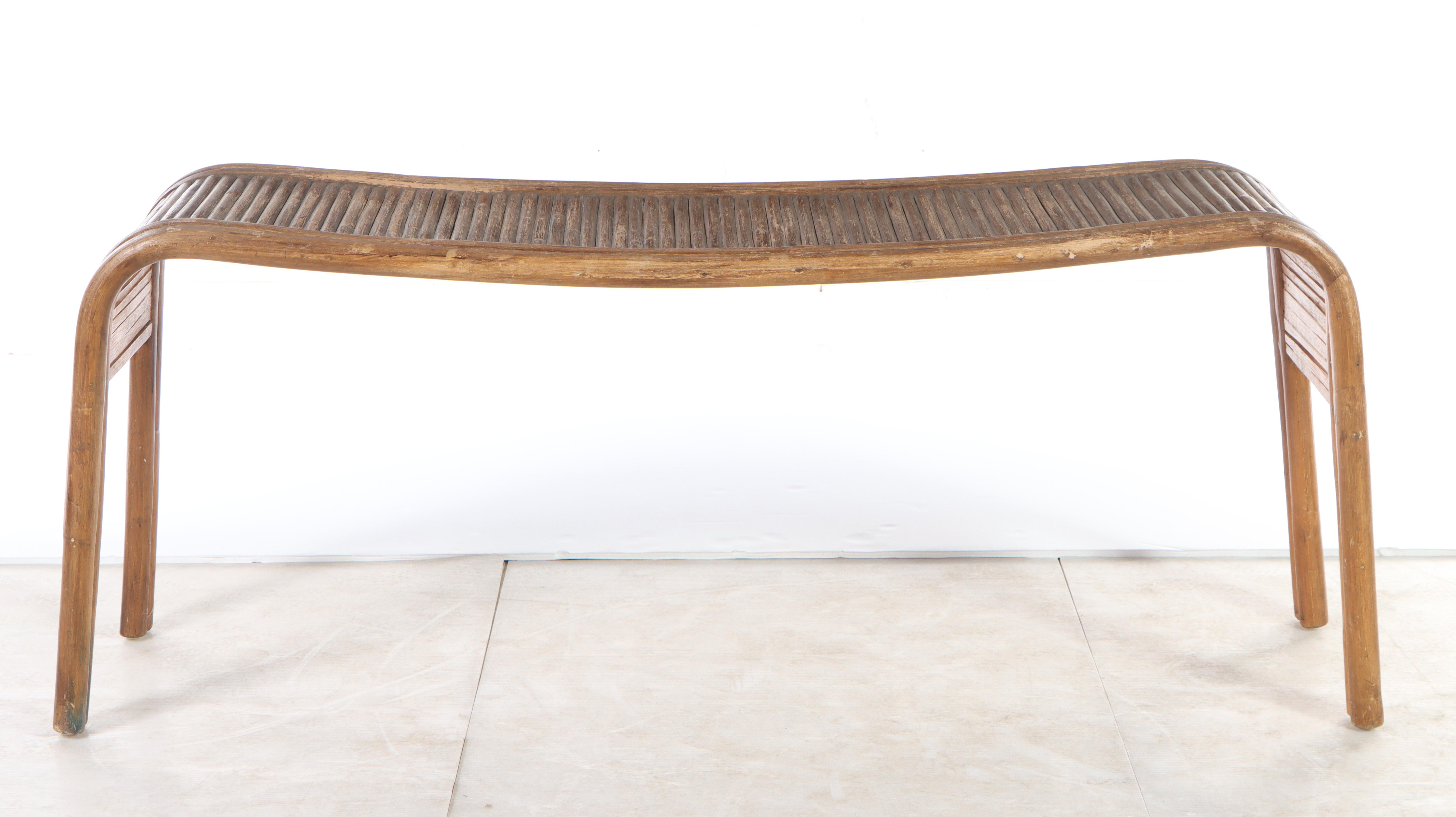 Rattan Console Table, Late 20th Century