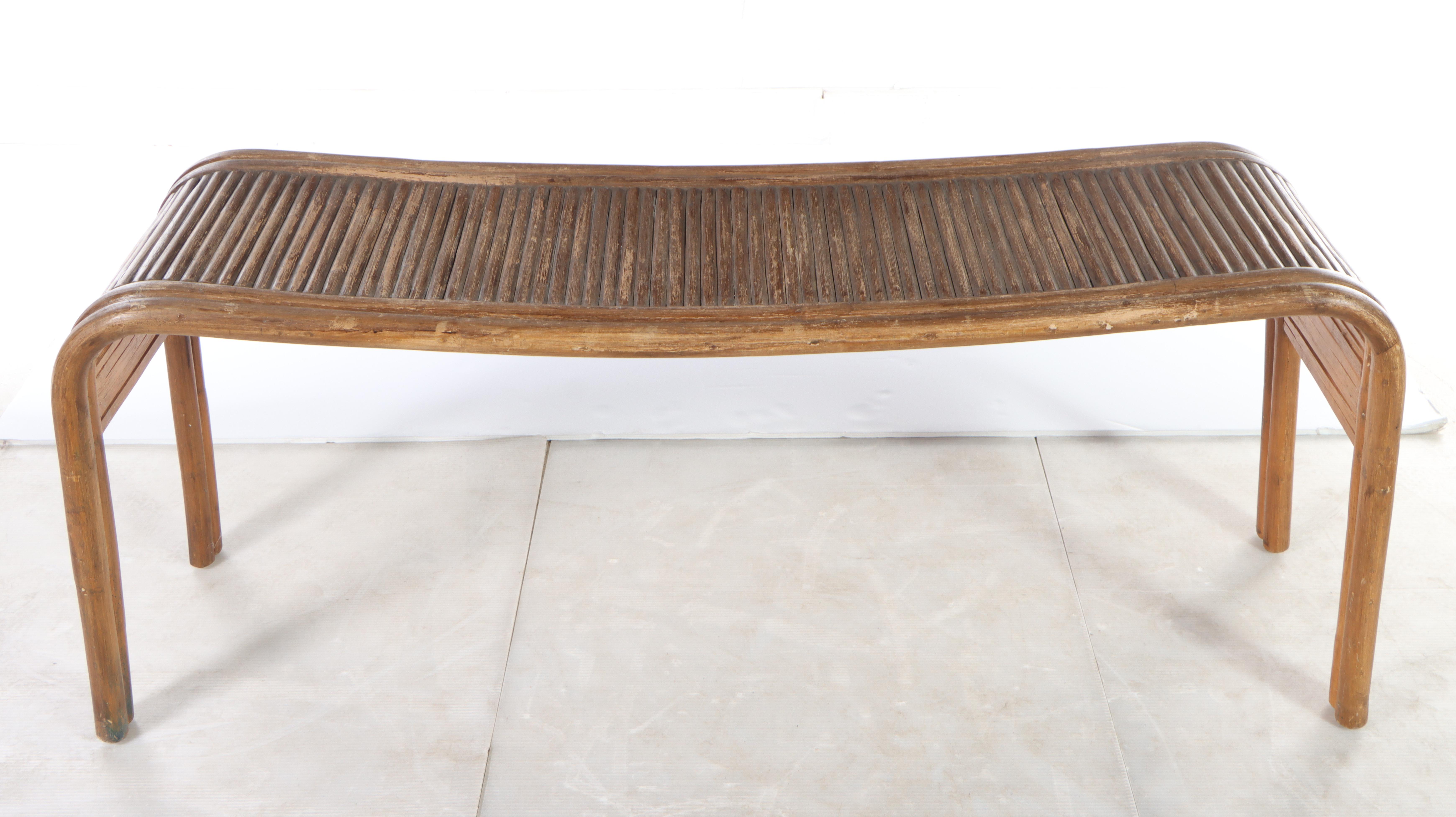 Rattan Console Table, Late 20th Century