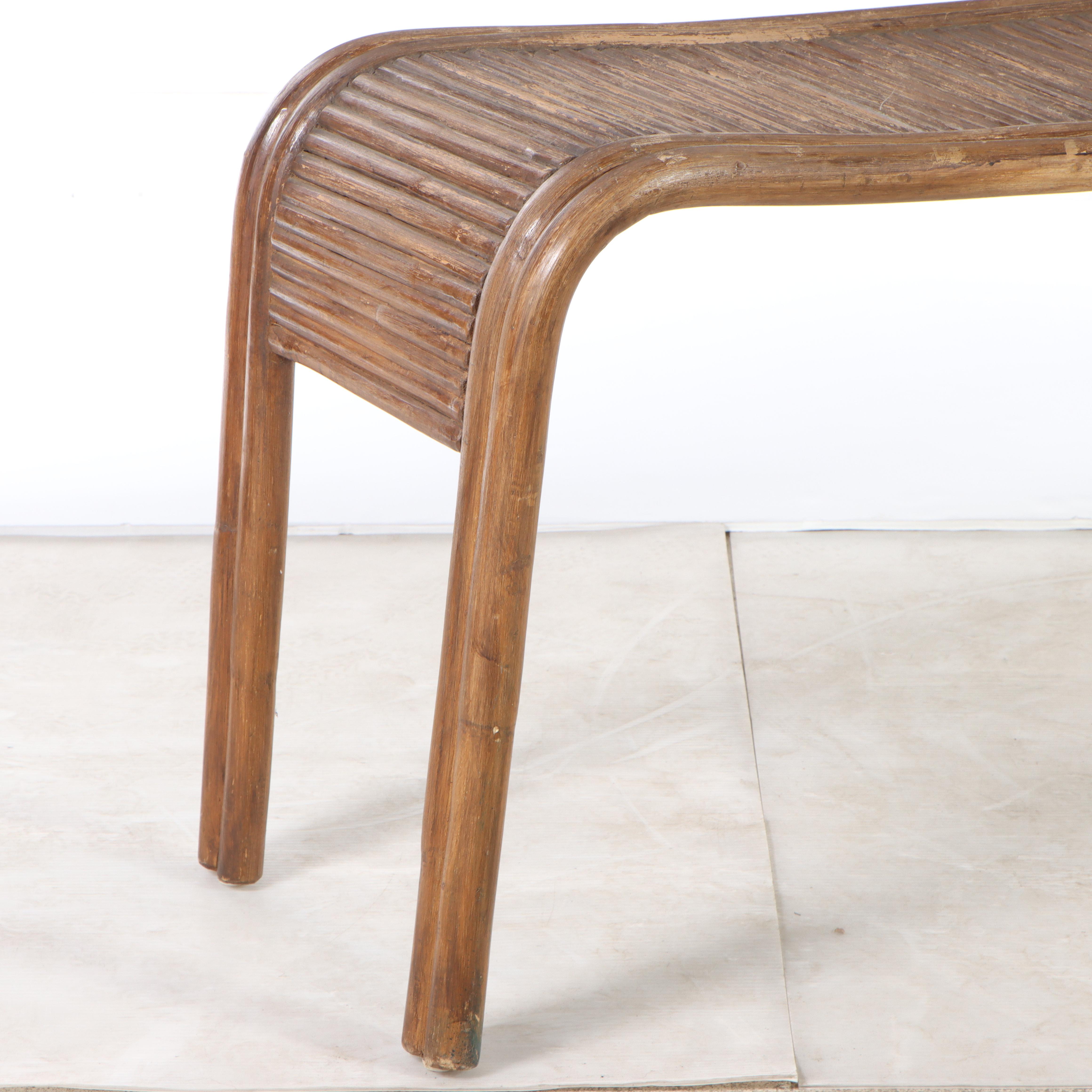 Rattan Console Table, Late 20th Century