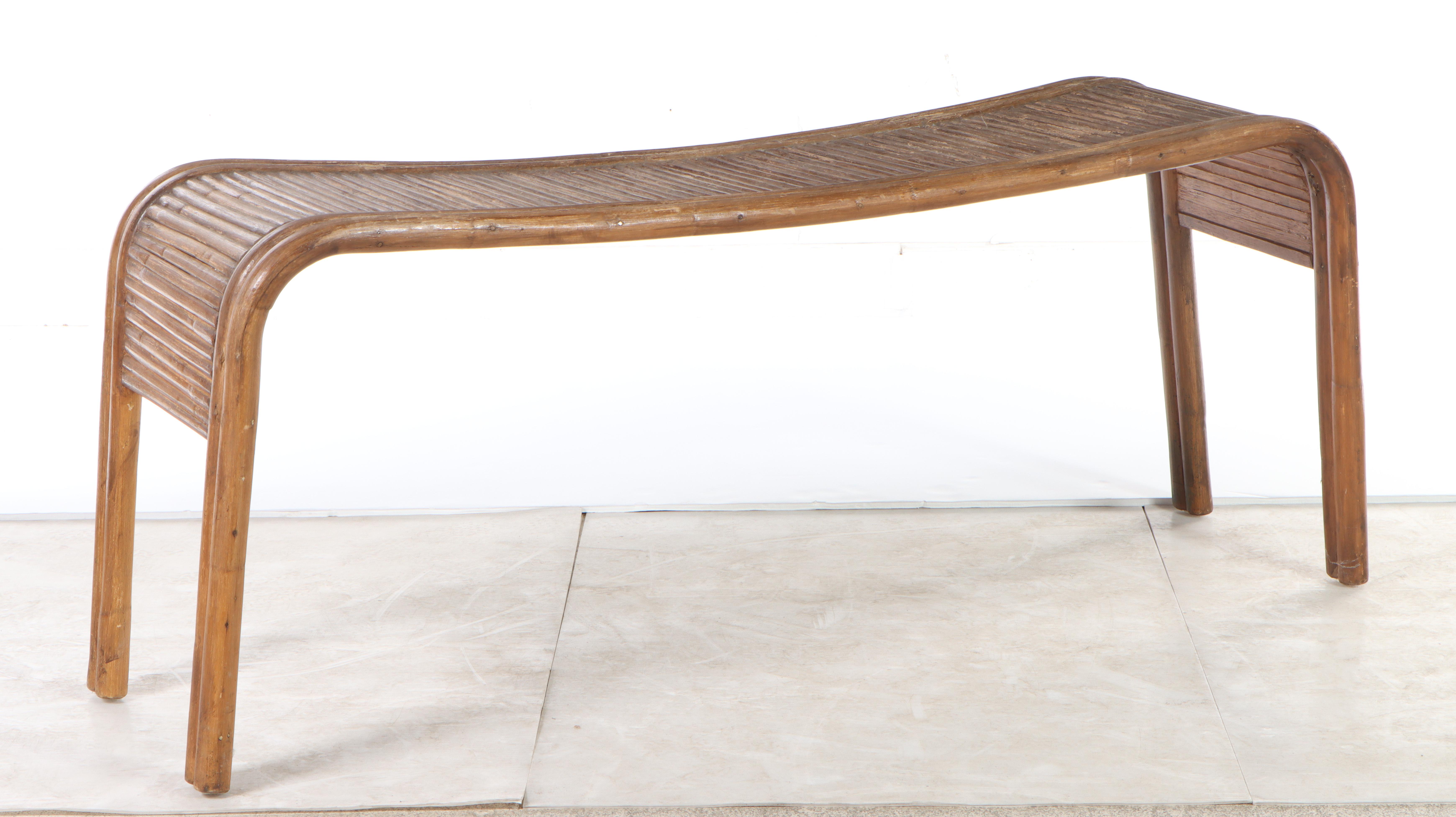 Rattan Console Table, Late 20th Century