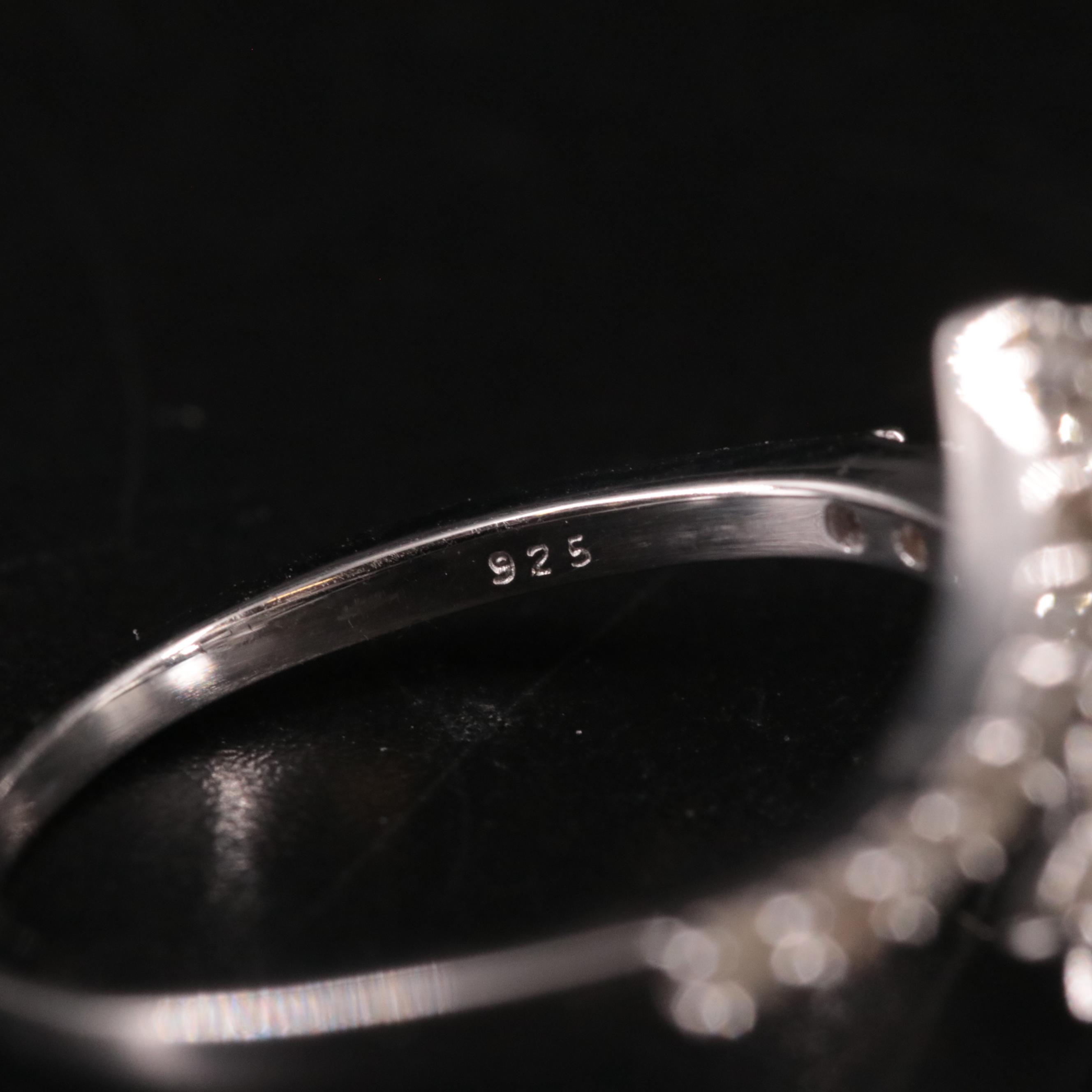 Sterling Diamond Bypass Ring