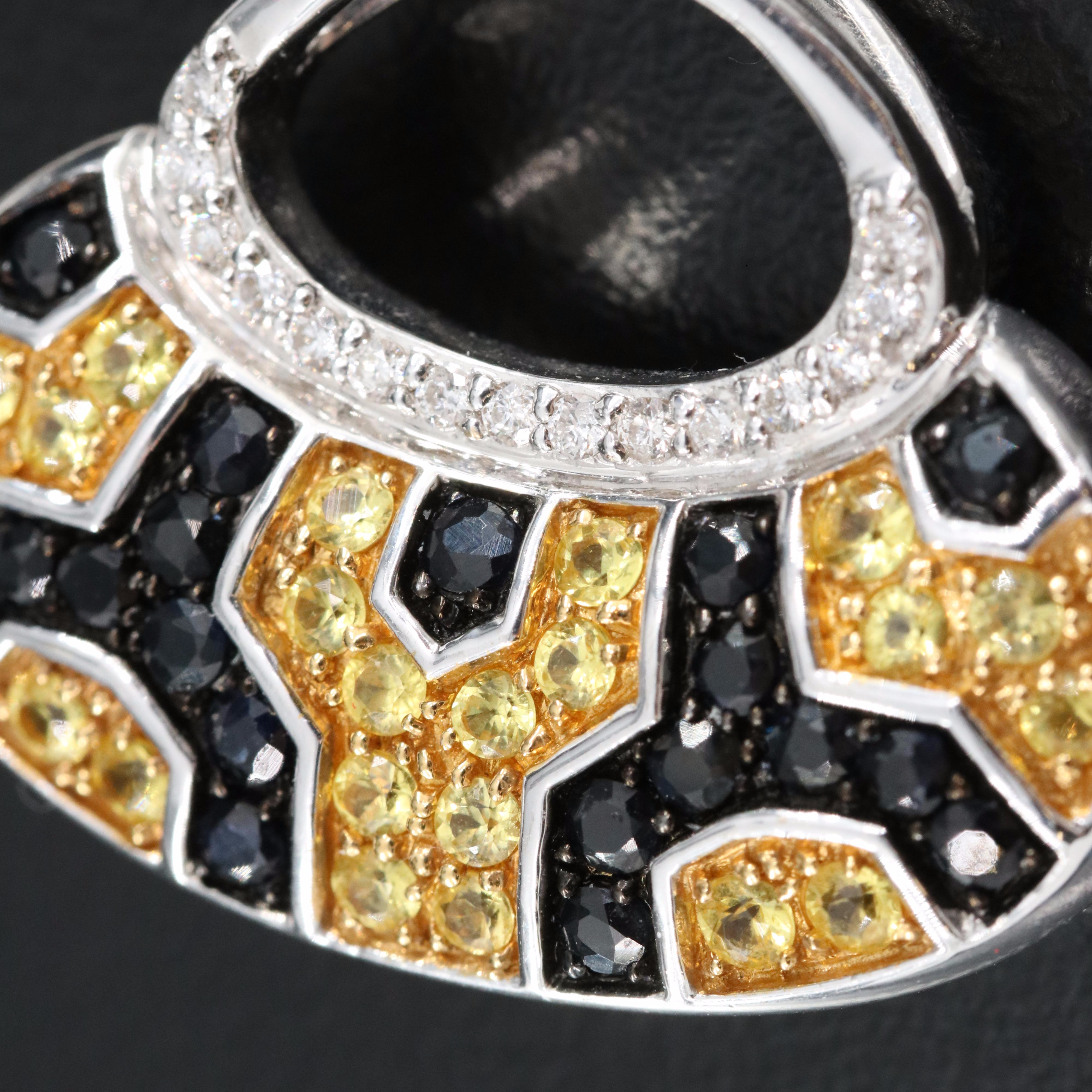 Mirabelle Sapphire and Diamond Purse Pendant on Tycoon Chain