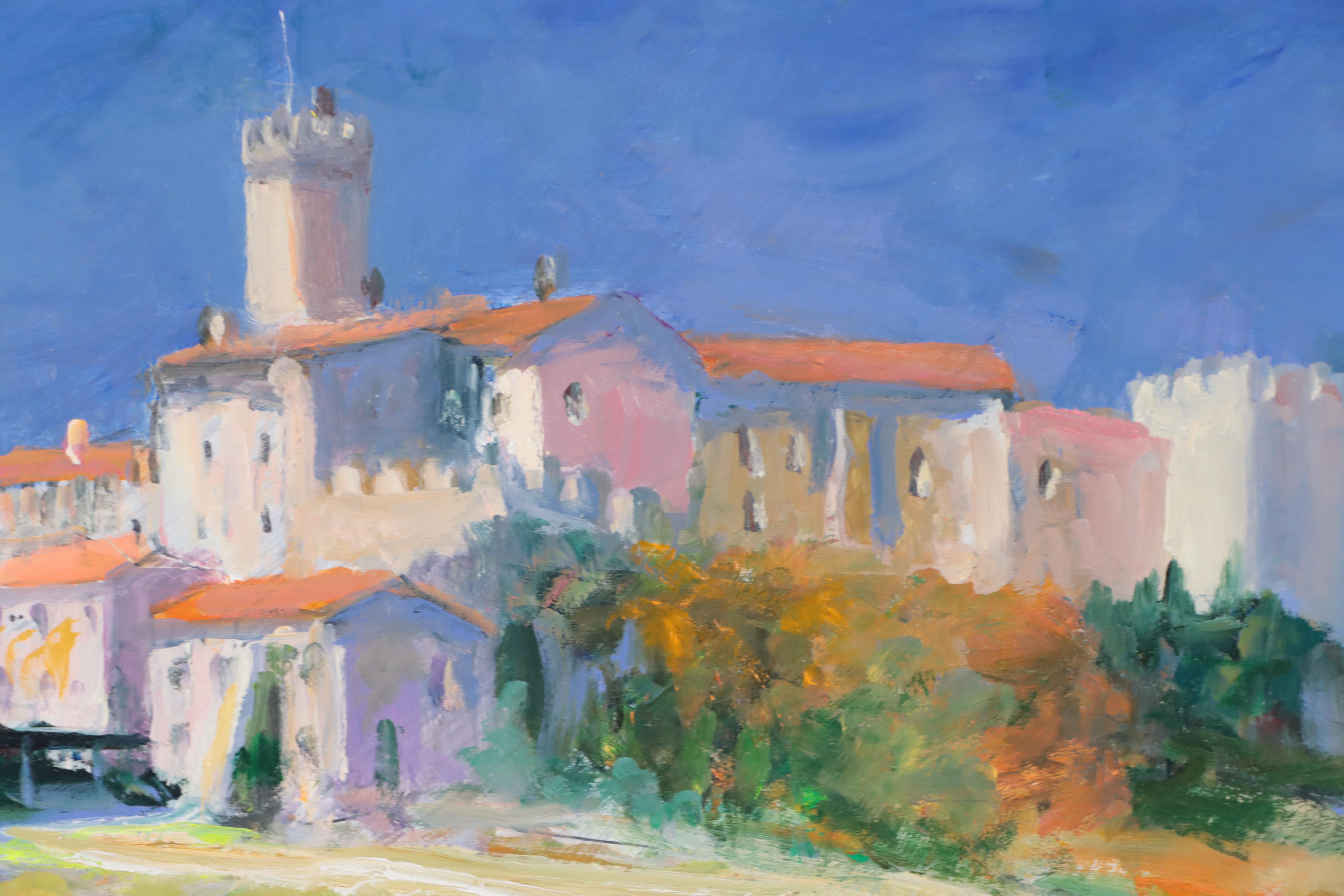 Nino Pippa Oil Painting "Wine Country - Tuscany - Castello Banfi," 2015