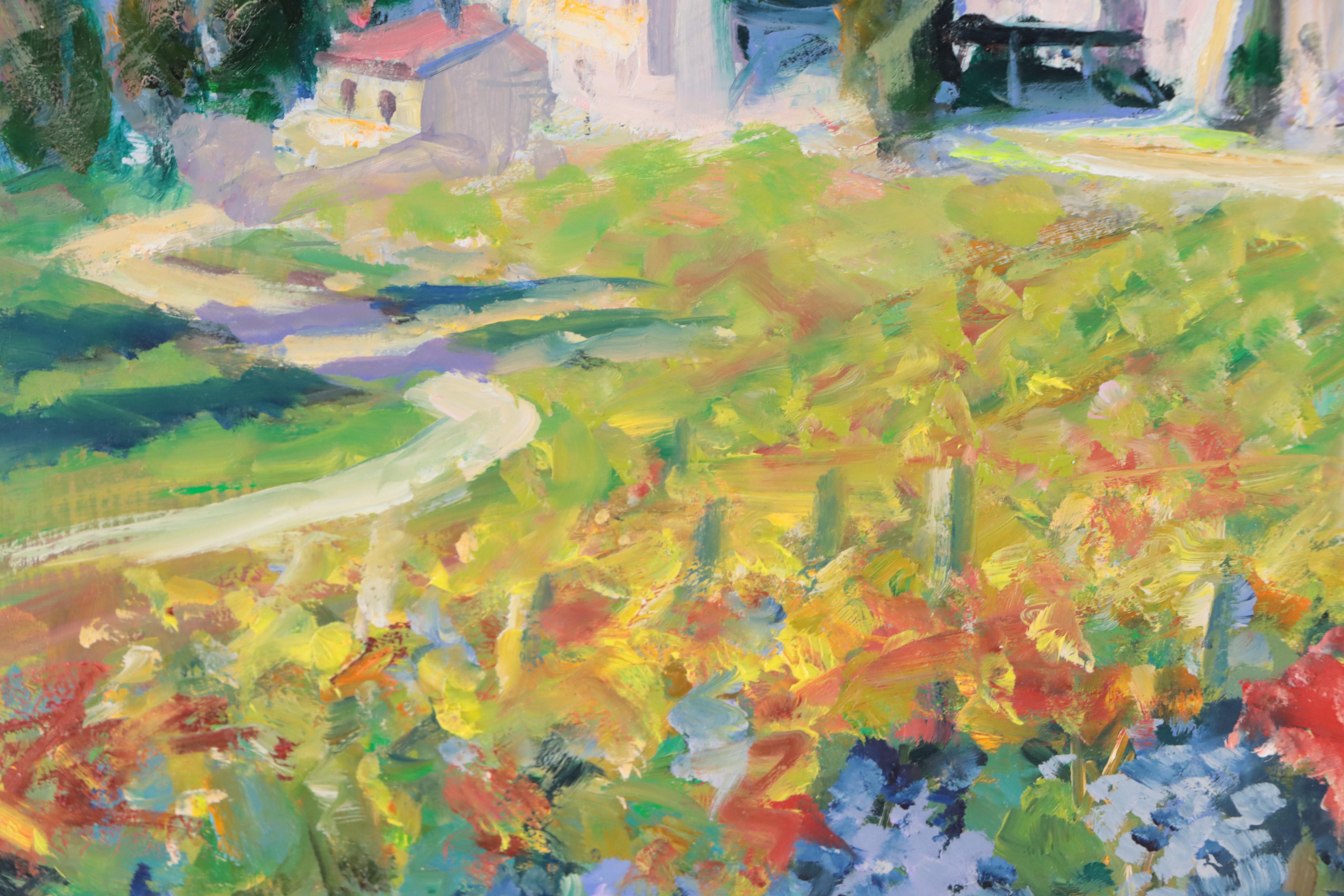 Nino Pippa Oil Painting "Wine Country - Tuscany - Castello Banfi," 2015