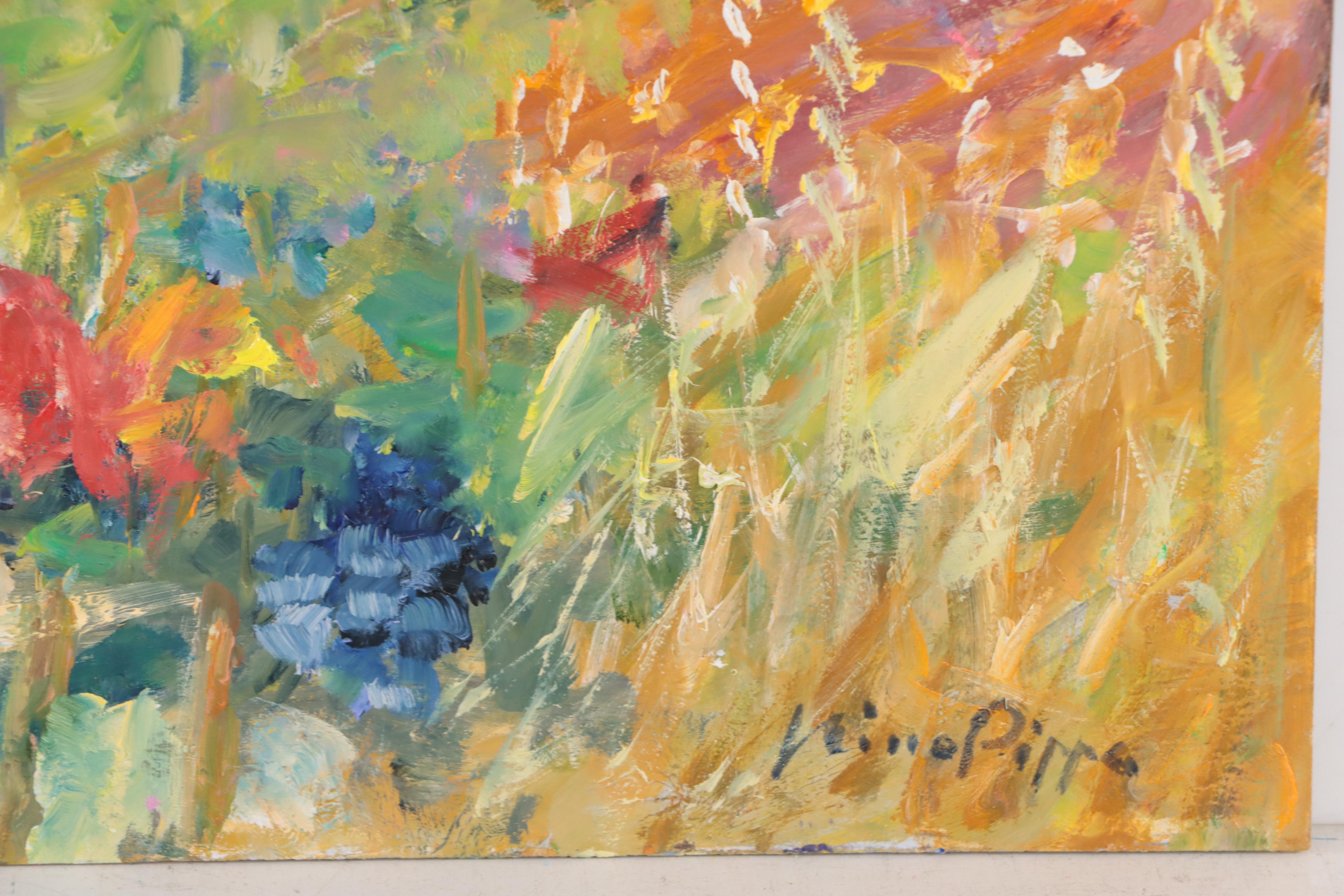 Nino Pippa Oil Painting "Wine Country - Tuscany - Castello Banfi," 2015