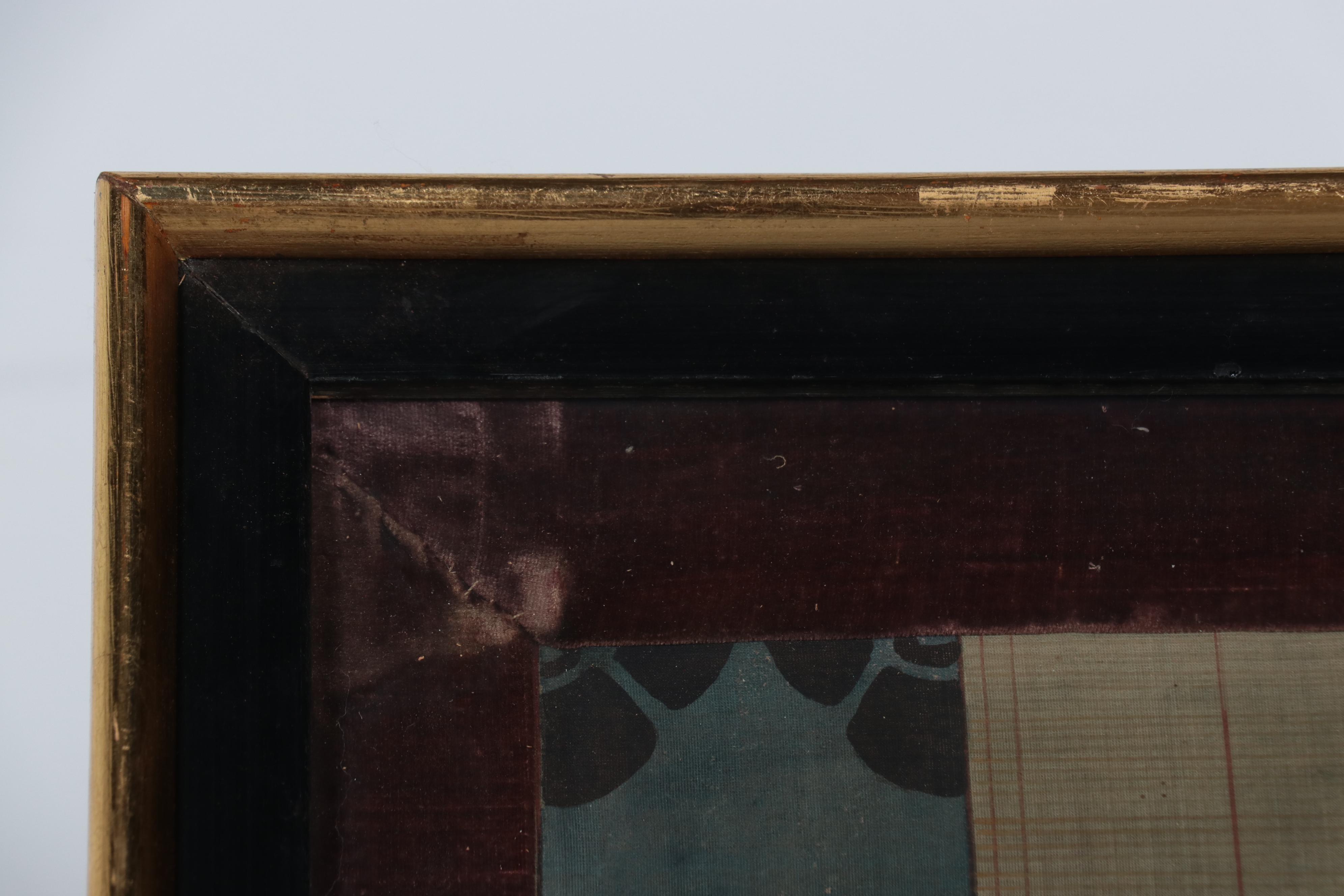 Japanese Meiji Period Full-Length Portrait Gouache Painting of a Woman