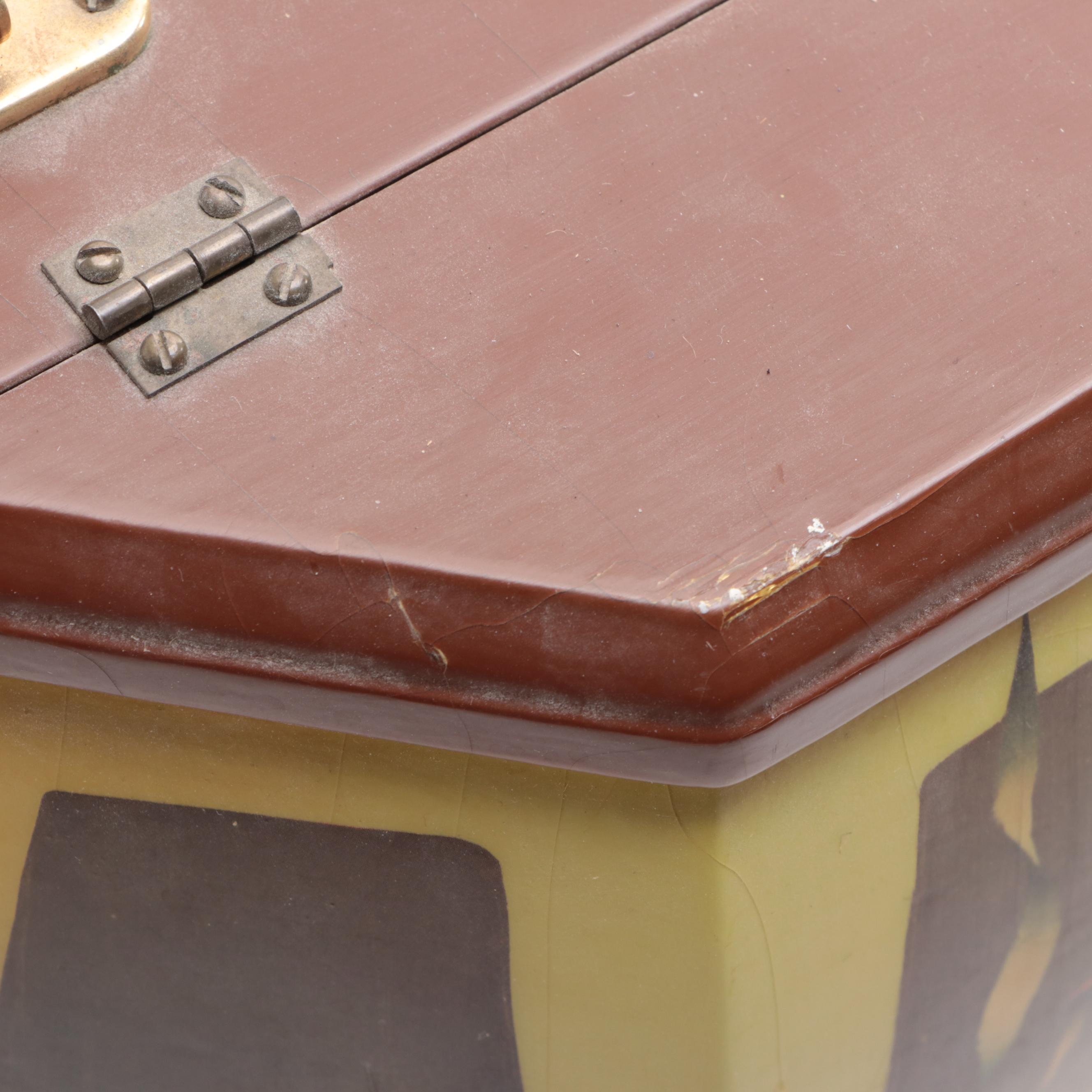 Mushroom Decoupage Wooden Box Purse