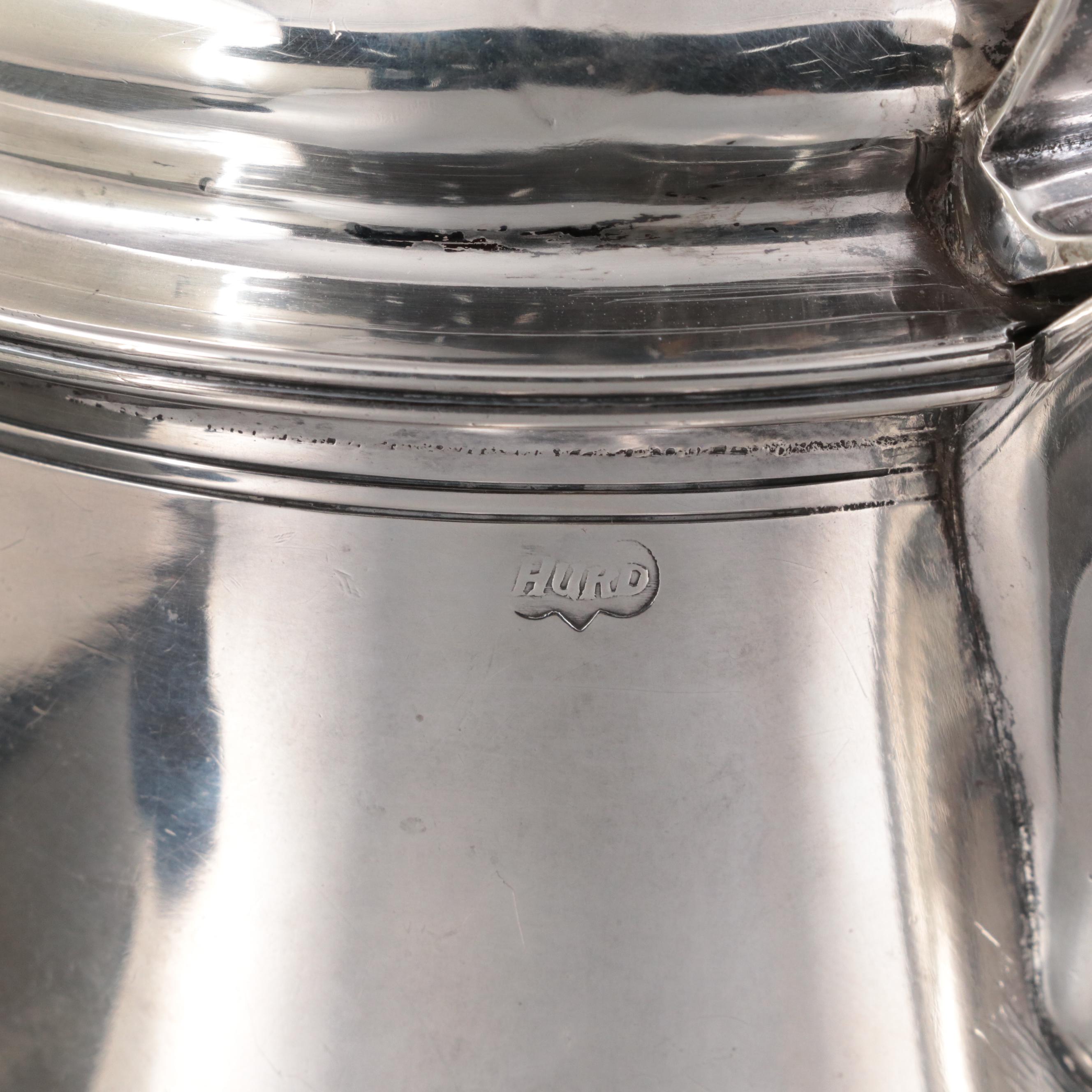 Jacob Hurd of Boston Chased Coin Silver Tankard, Mid-18th Century