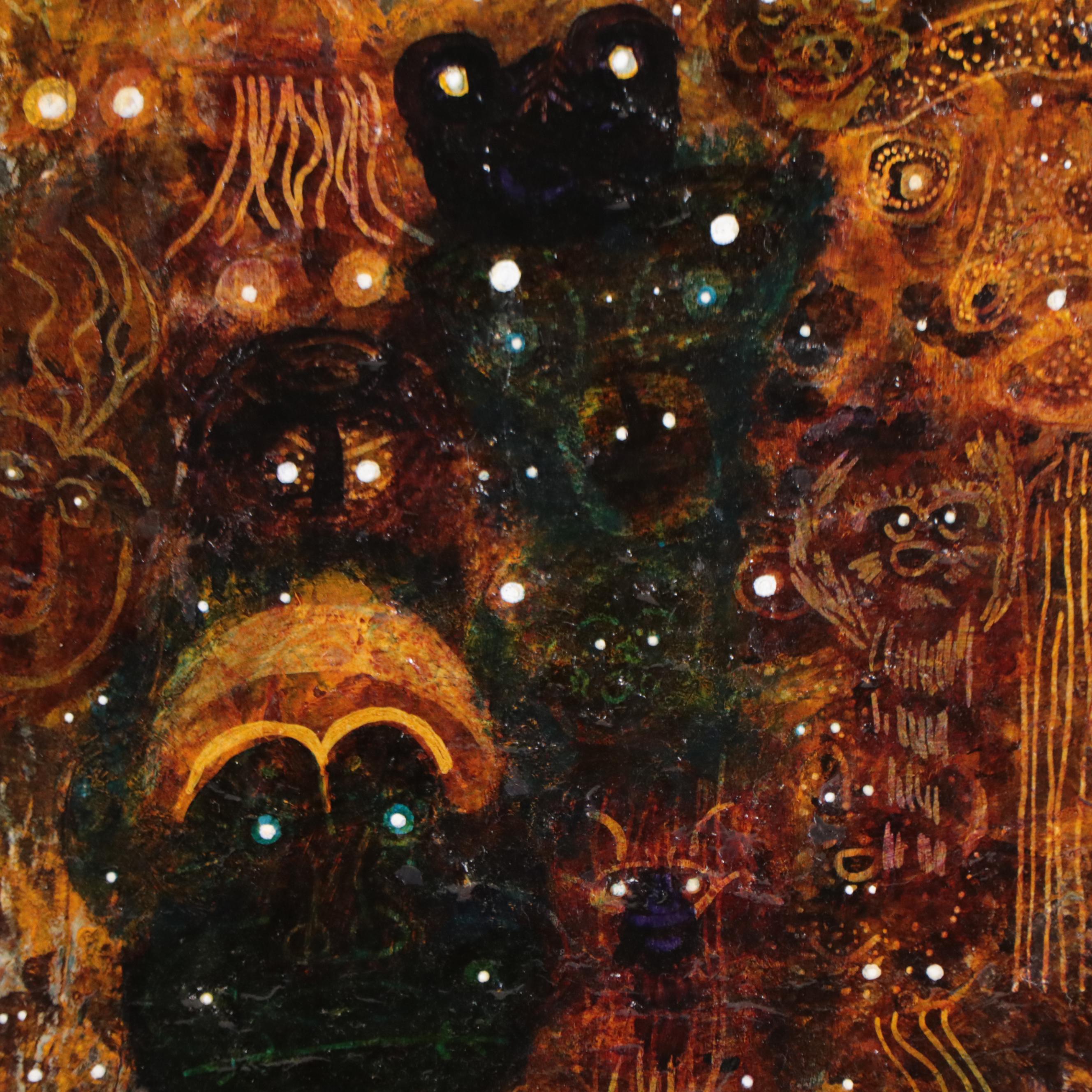 Surreal Figurative Mixed Media Oil Painting