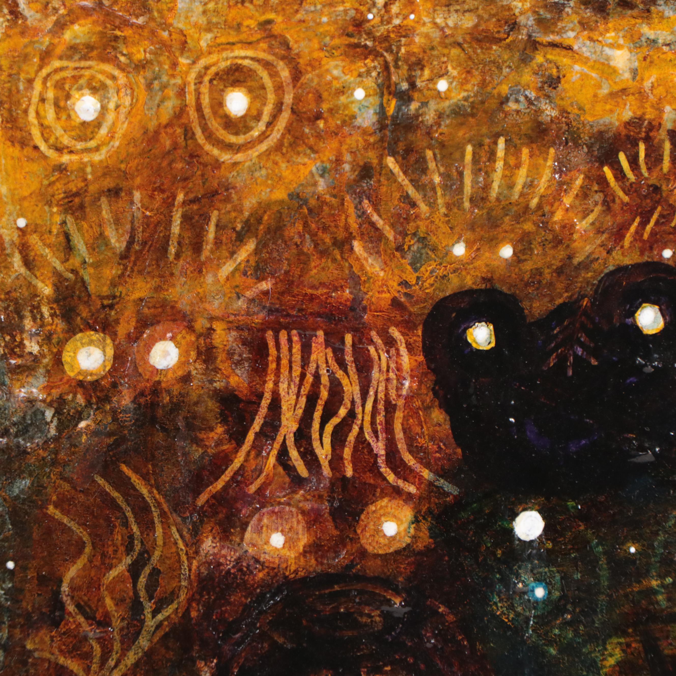 Surreal Figurative Mixed Media Oil Painting