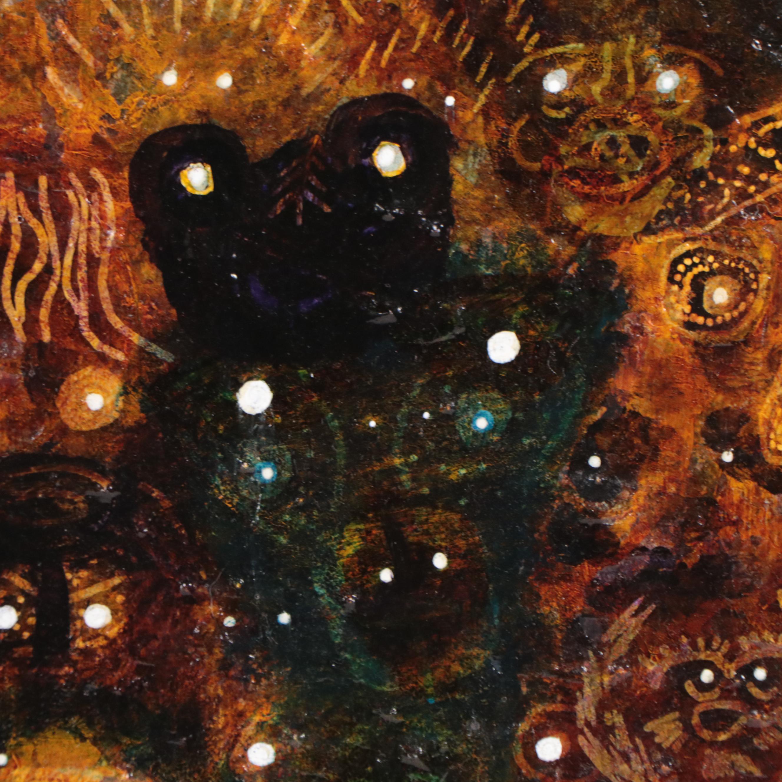 Surreal Figurative Mixed Media Oil Painting