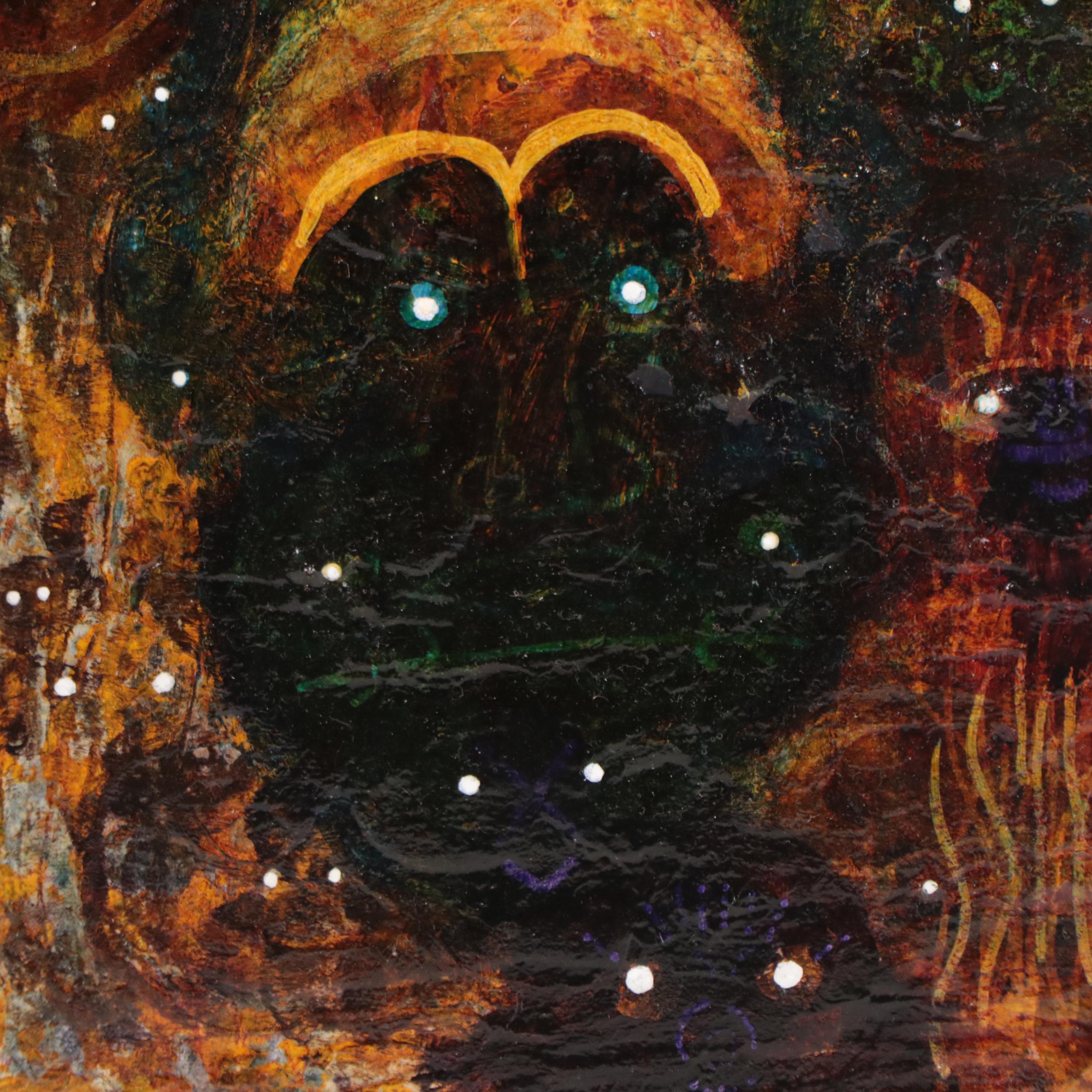 Surreal Figurative Mixed Media Oil Painting