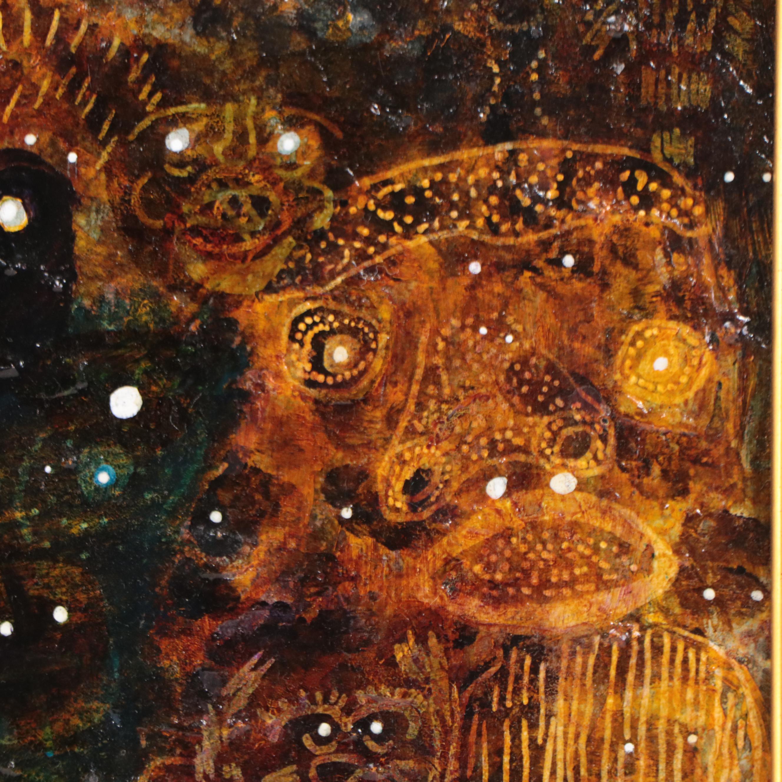 Surreal Figurative Mixed Media Oil Painting