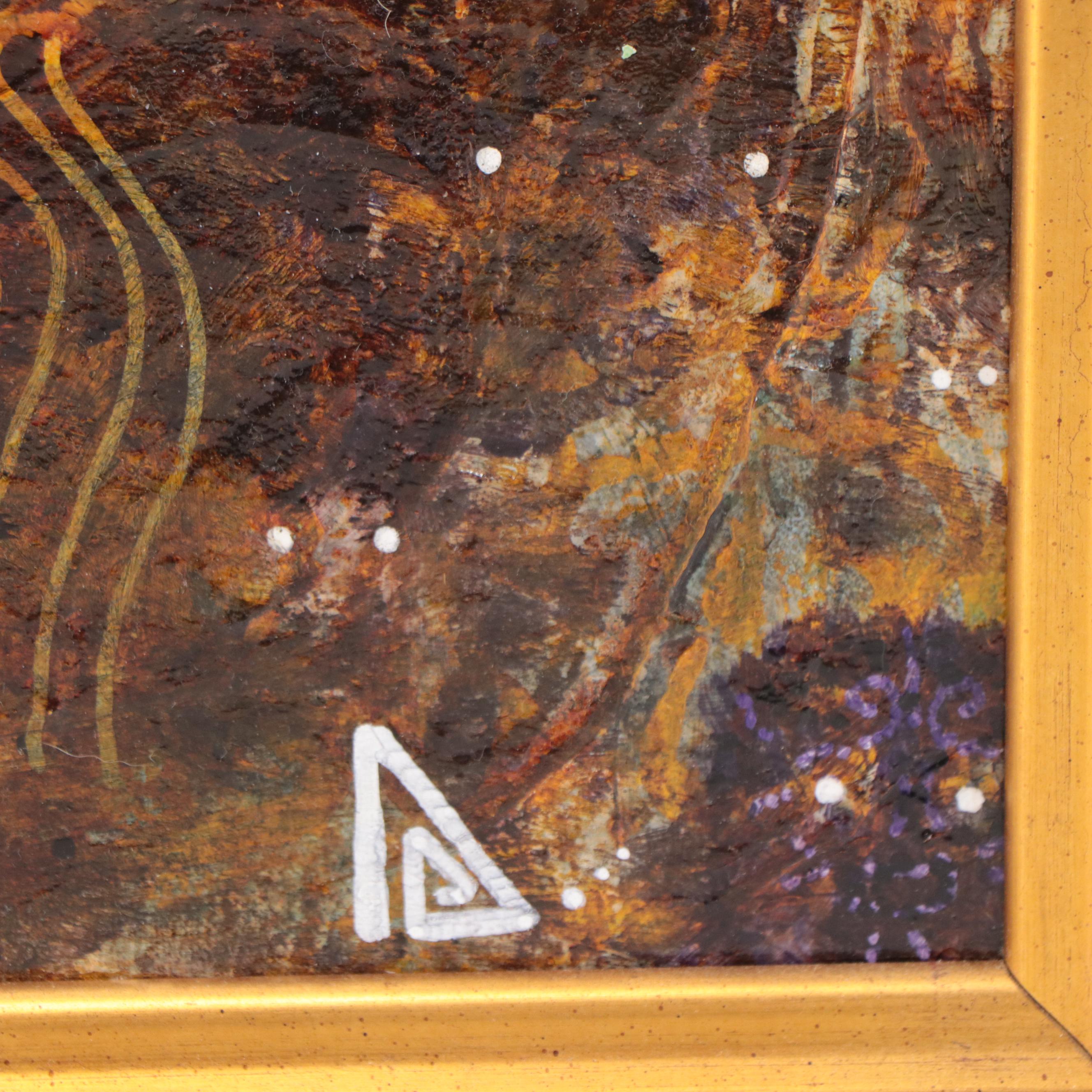 Surreal Figurative Mixed Media Oil Painting