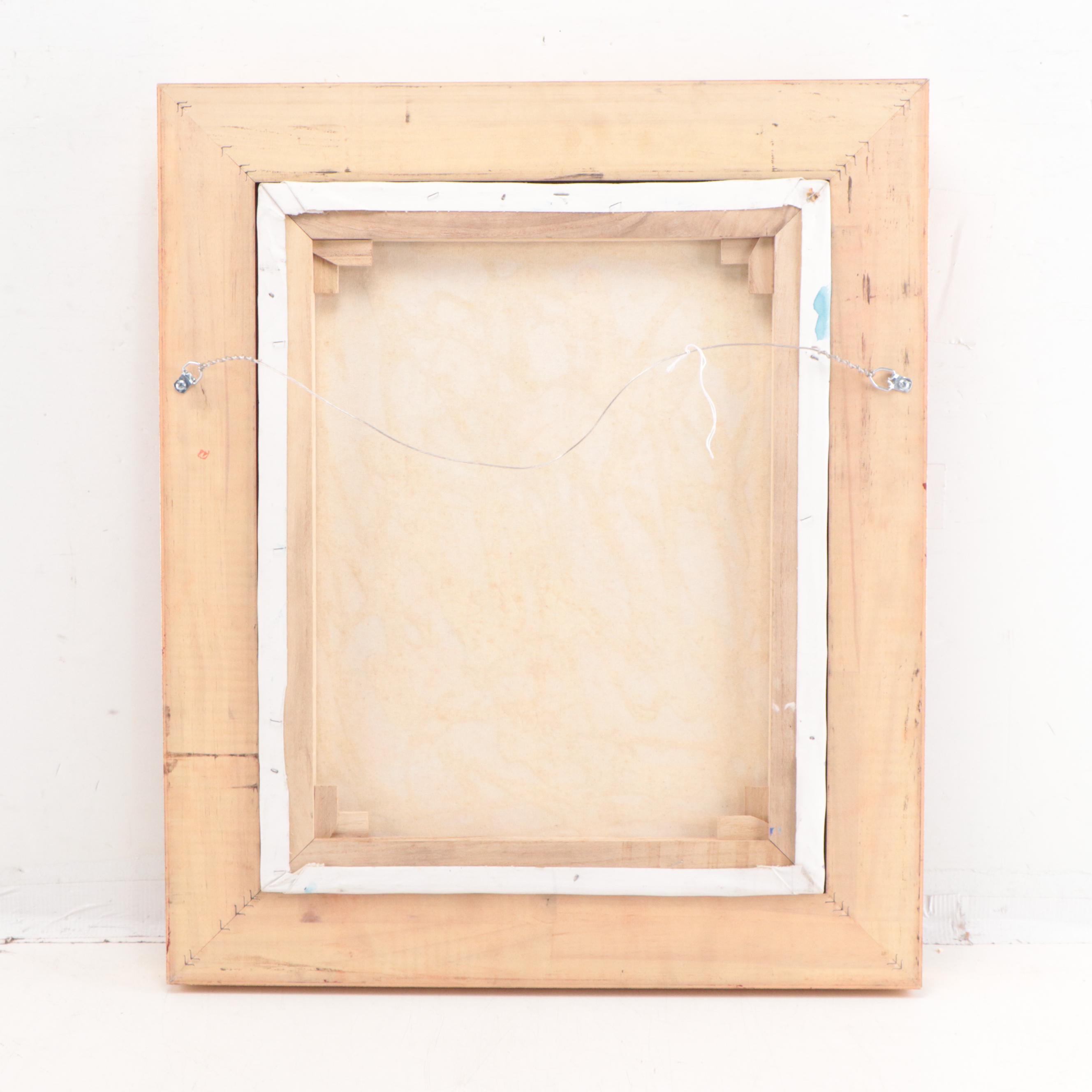 Surreal Figurative Mixed Media Oil Painting