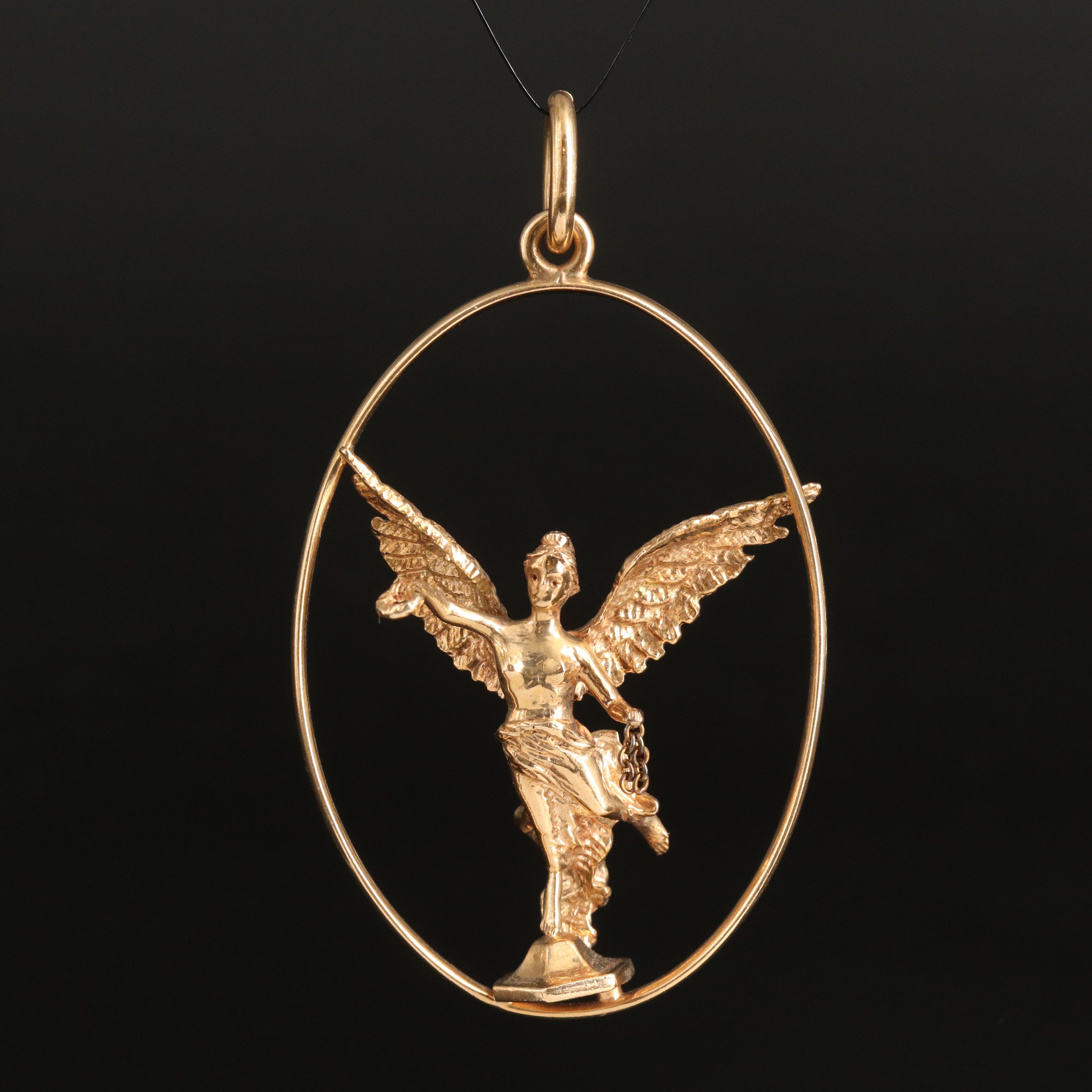 Mexican 14K Angel of Independence Pendant