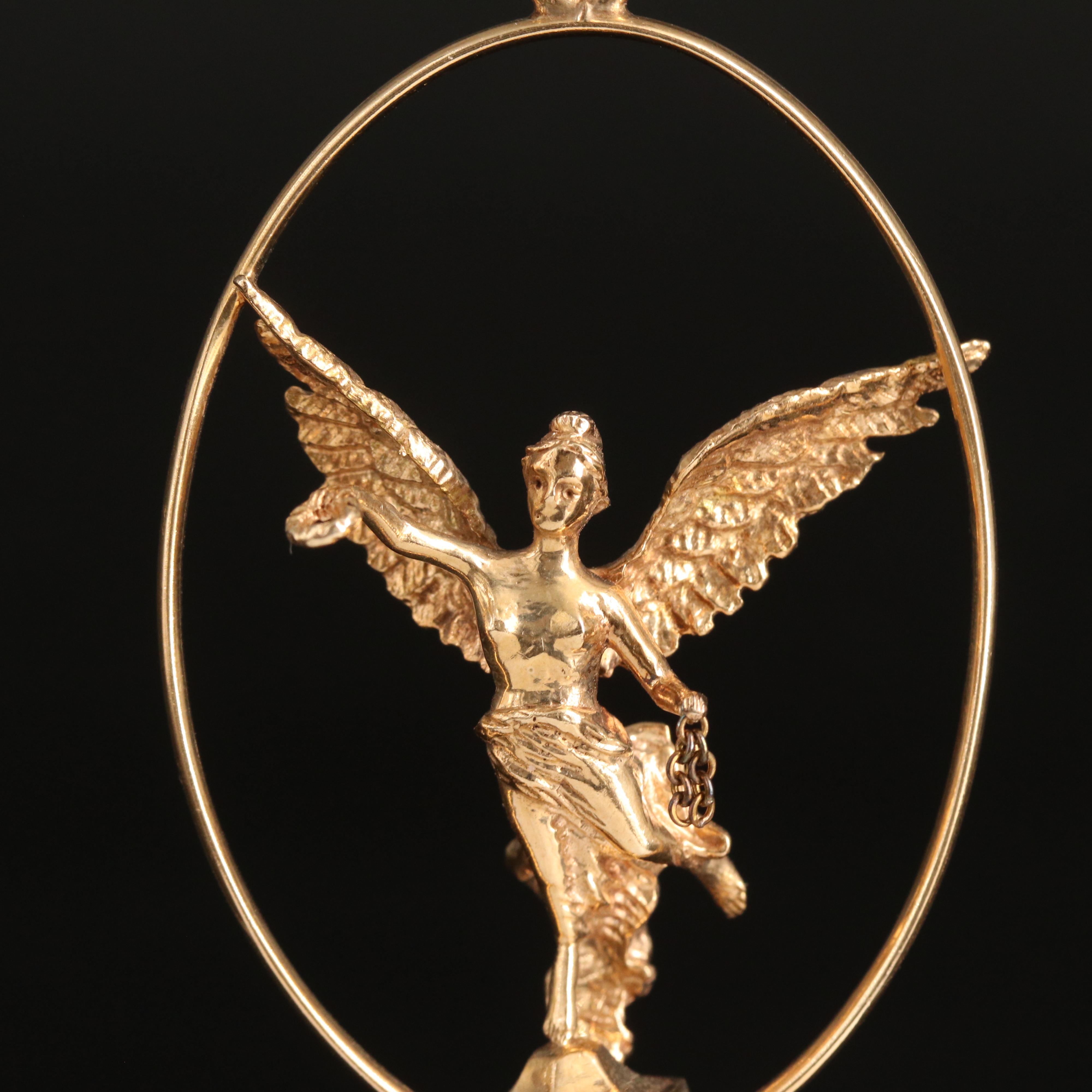 Mexican 14K Angel of Independence Pendant