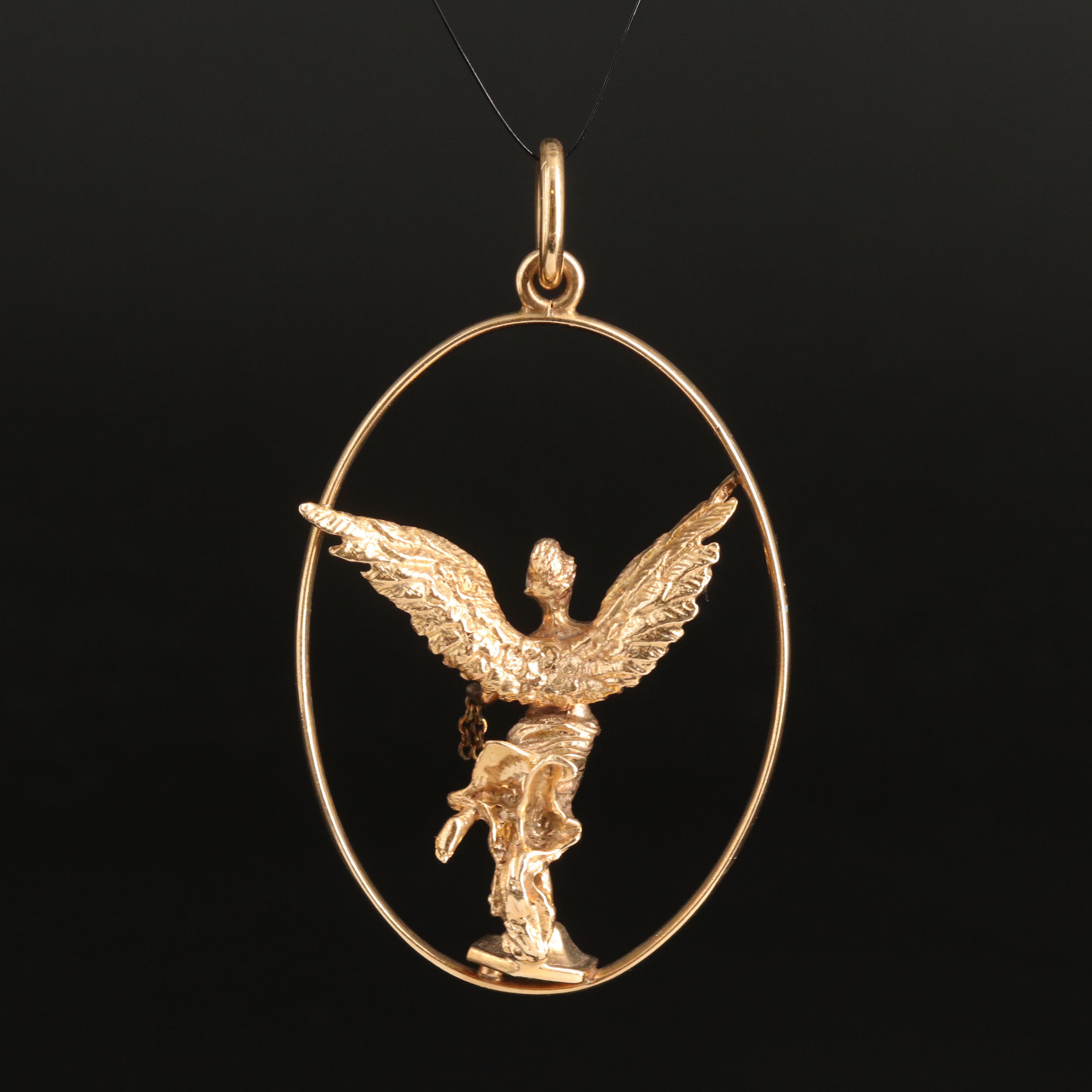 Mexican 14K Angel of Independence Pendant