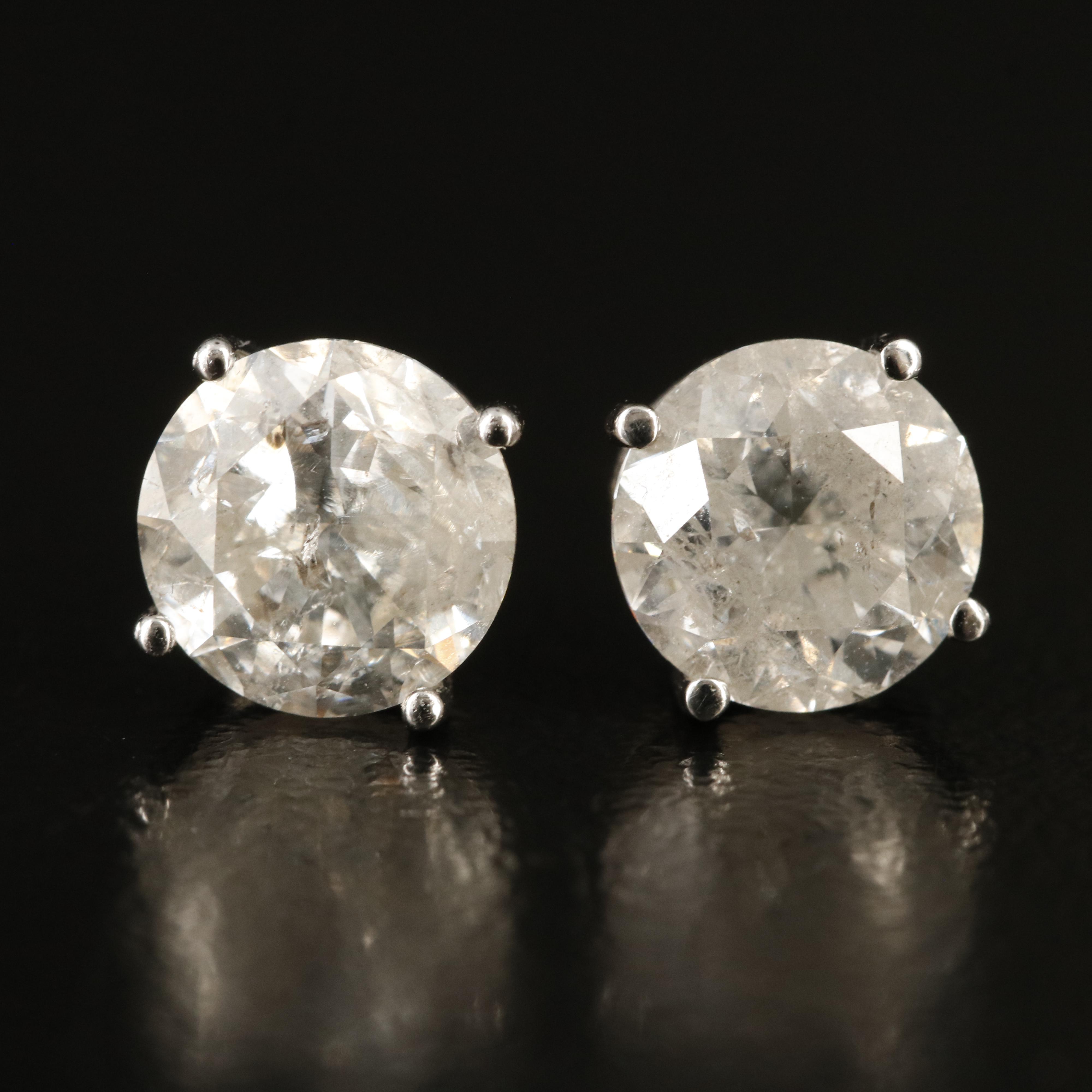 14K 3.06 CTW Diamond Stud Earrings