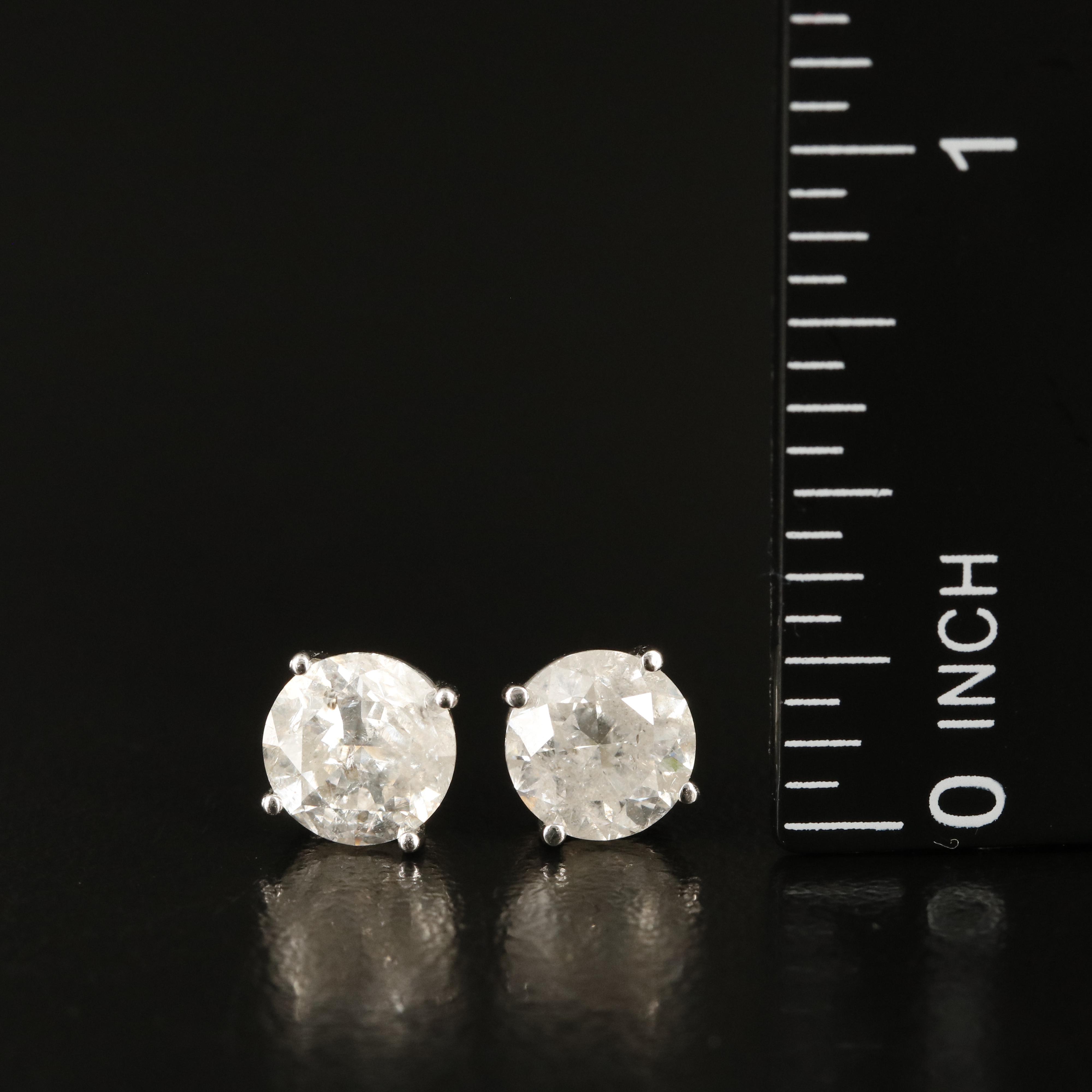 14K 3.06 CTW Diamond Stud Earrings