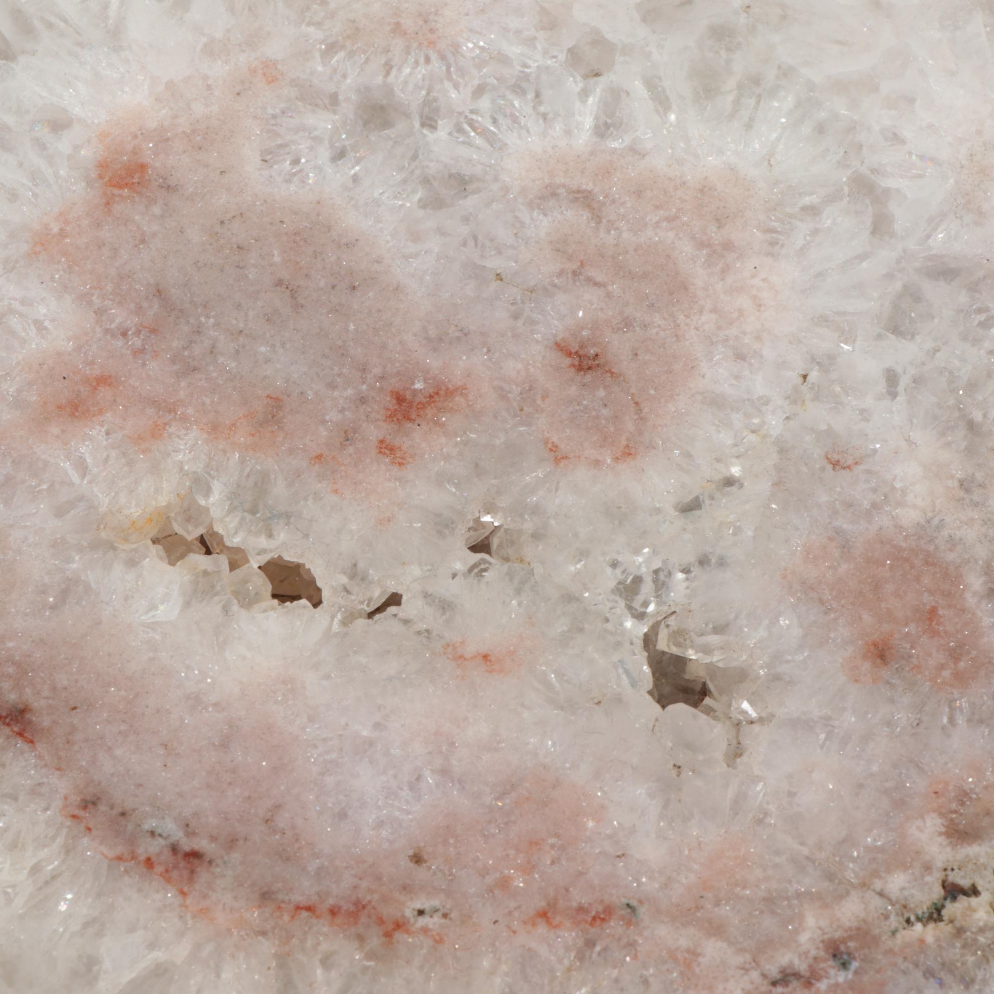 Large Cut and Polished Quartz Geode Slab