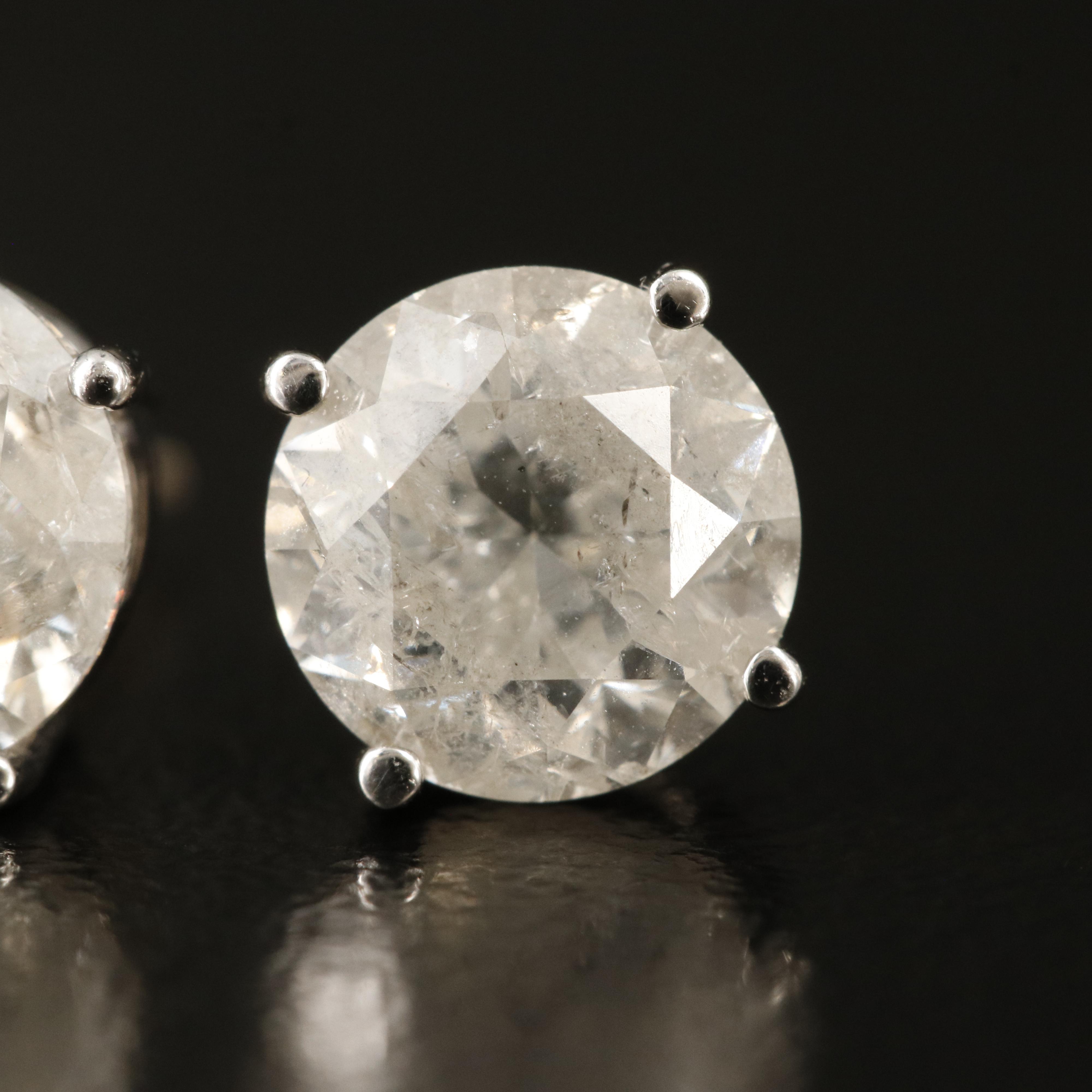 14K 3.06 CTW Diamond Stud Earrings