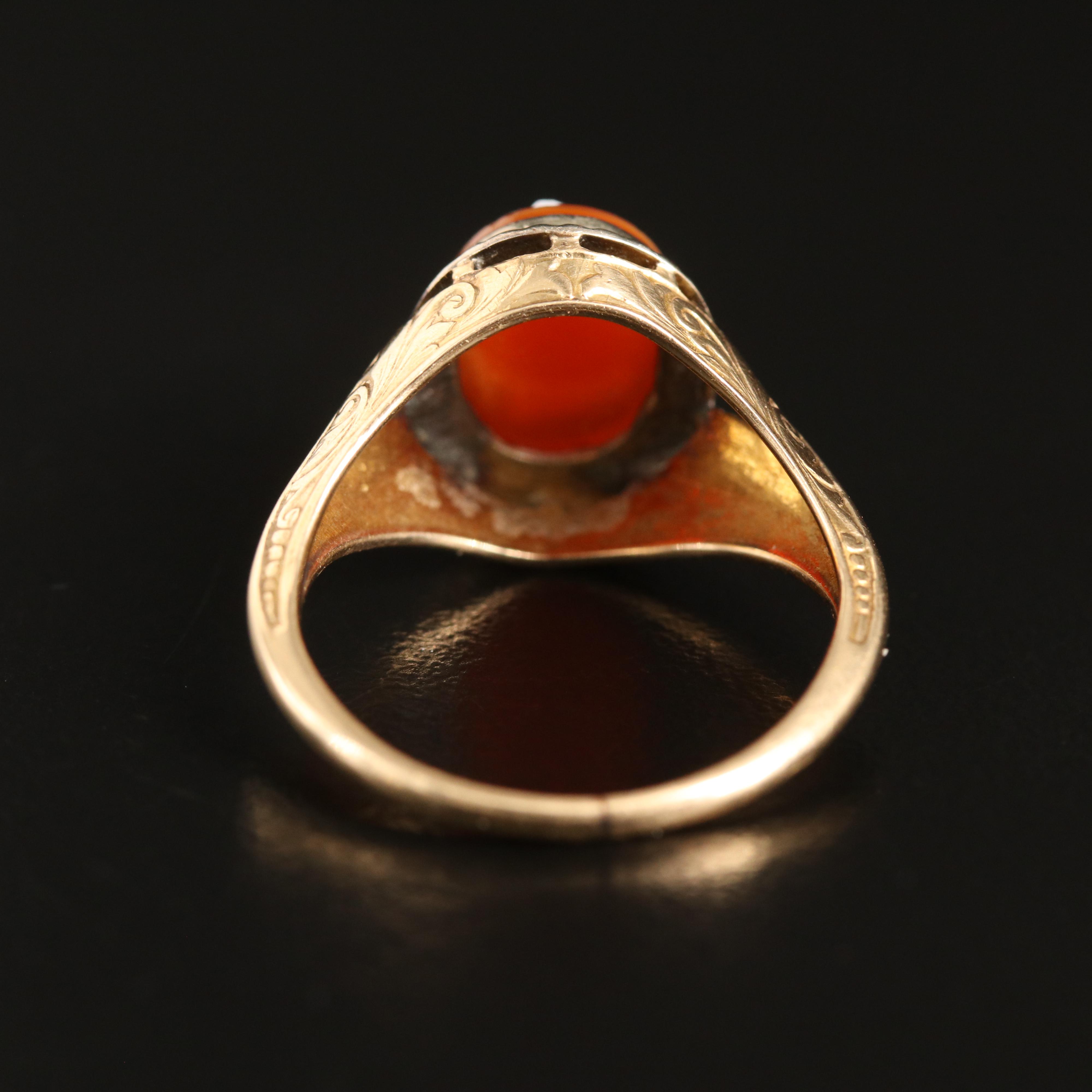 14K Sardonyx Cameo Ring