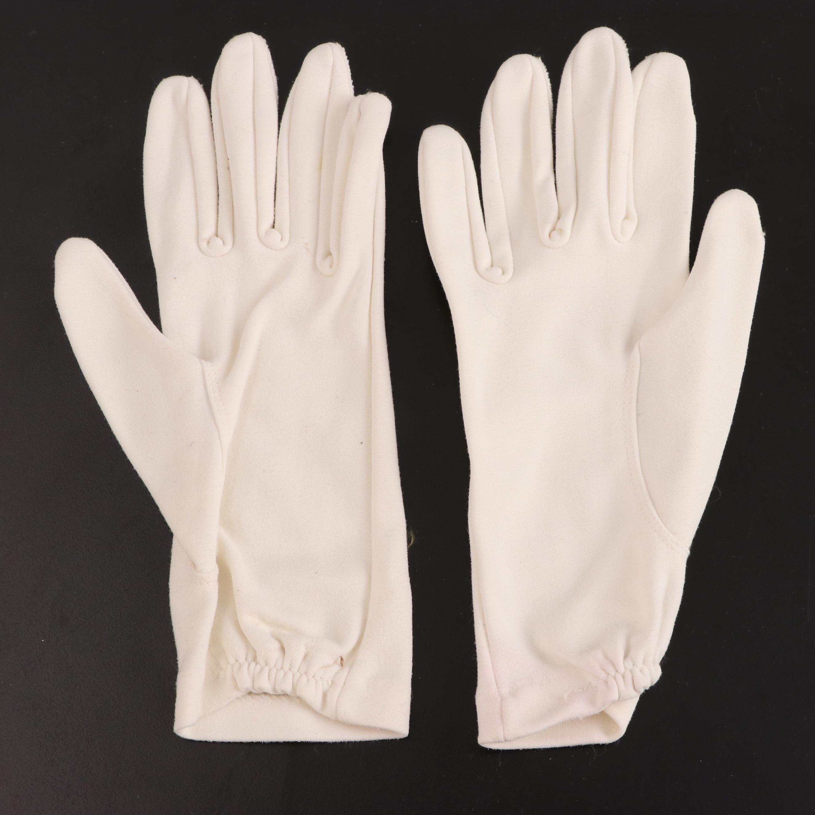 Whiting & Davis Metal Mesh Bandana Necklace and Earrings with Gloves