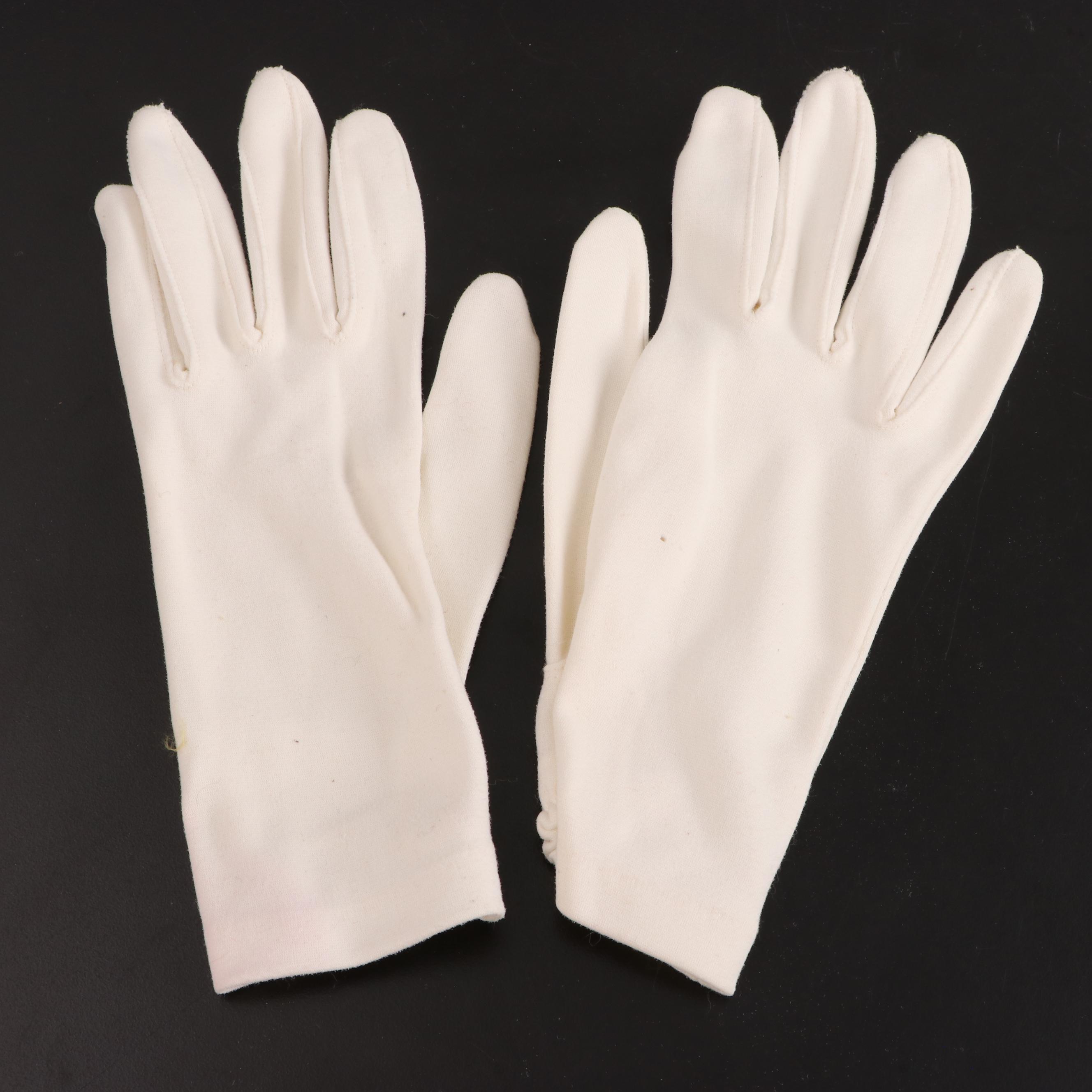 Whiting & Davis Metal Mesh Bandana Necklace and Earrings with Gloves